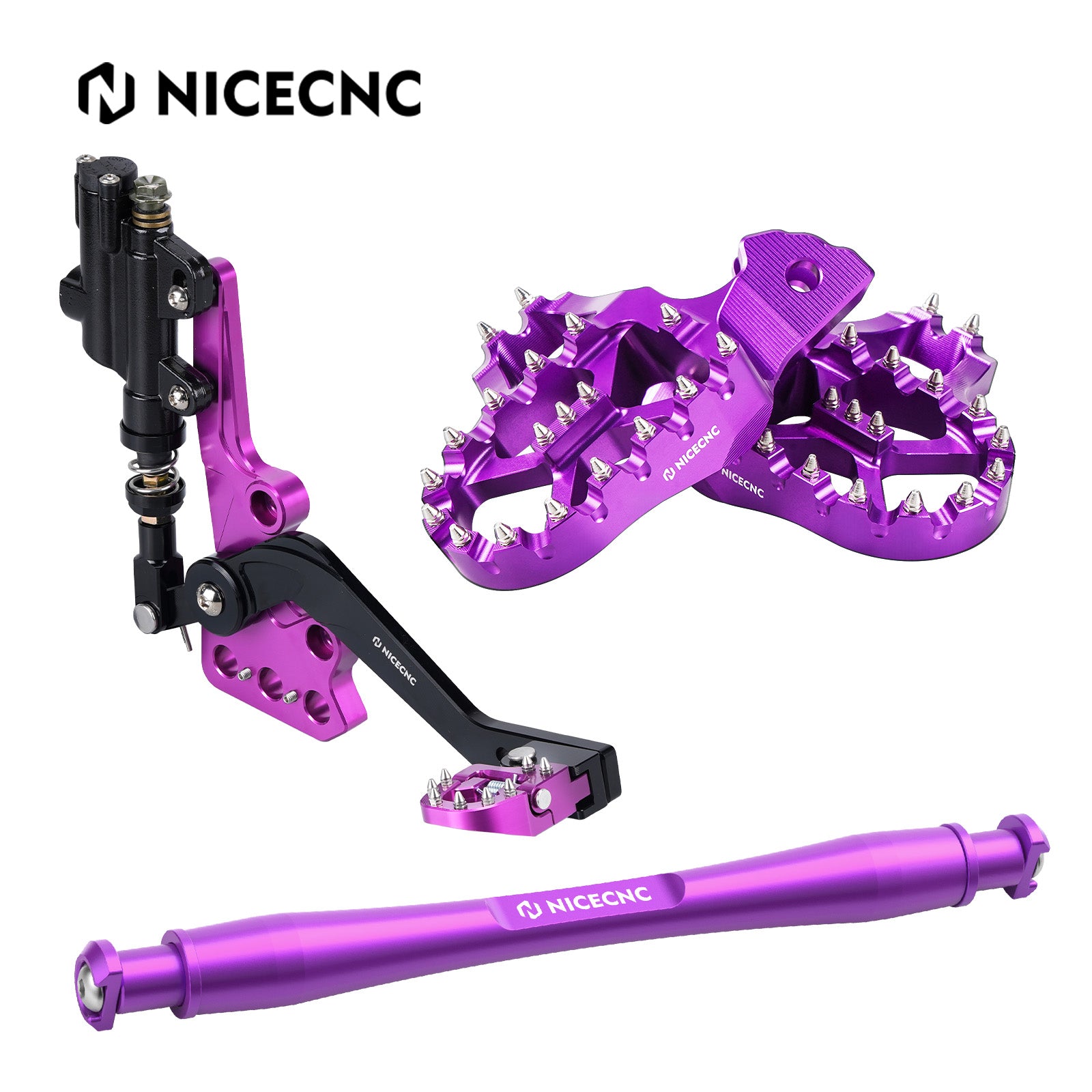 Hydraulic Rear Foot Brake + Extender Footrest + Support Brace For Surron Light Bee X S