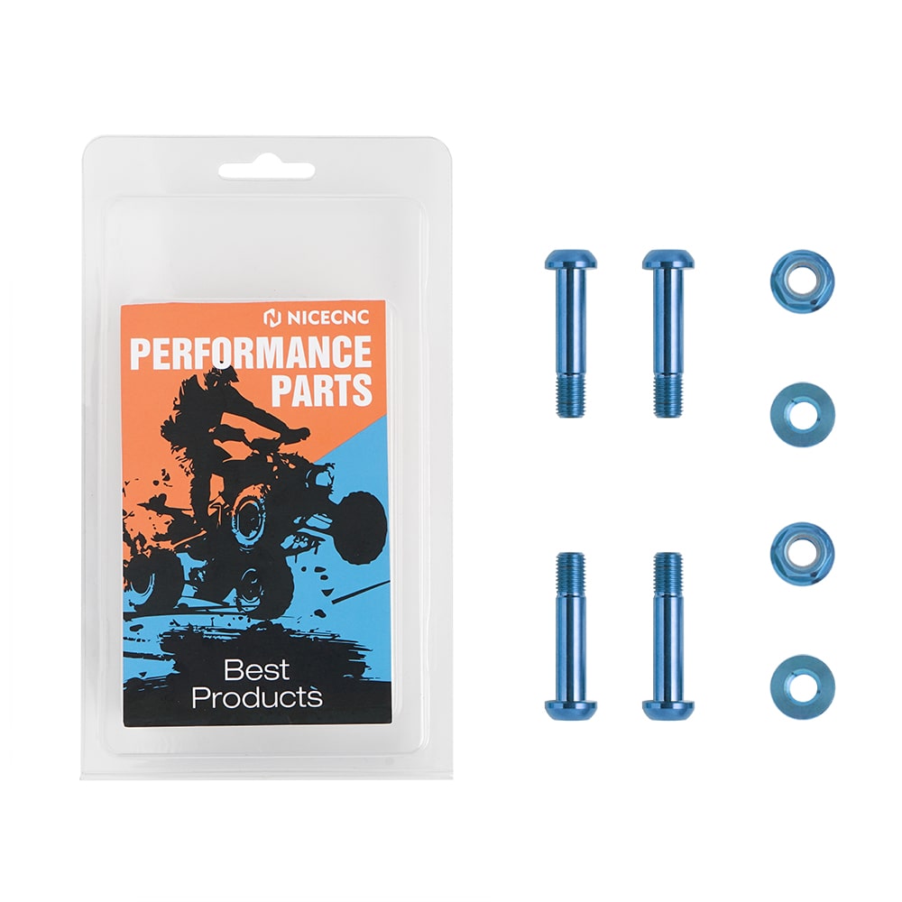 NICECNC 4 pernos de choque con 4 tuercas de bloqueo compatibles con Yamaha Raptor 700 2006-2011 2013-2020,700R 2012 2016-2020,YFZ450 2006-2009 2012-2013,GRIZZLY 125 2012-2013,VER MONTAJE!