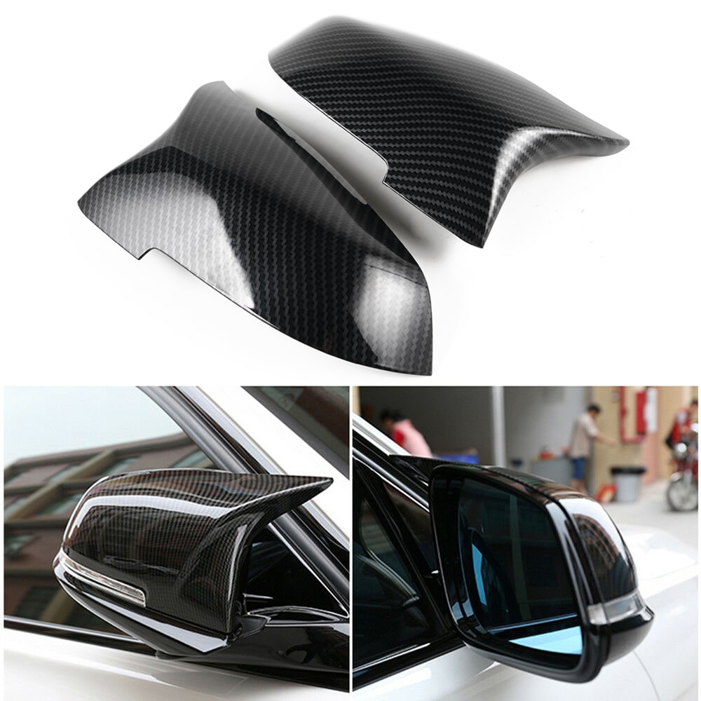 M-Style Carbon Fibre Look Mirror Caps Fit For BMW 5 Series F10 LCI