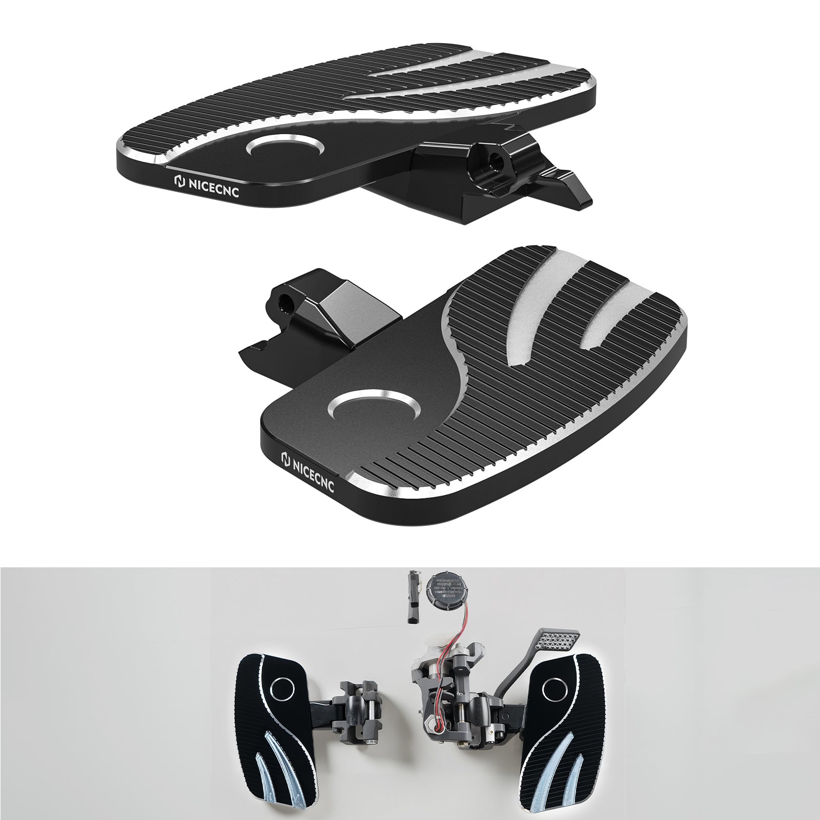Enlarged Rider Foot Floorboards Pegs Rest Pedals For Can-Am Ryker 600 900 ACE