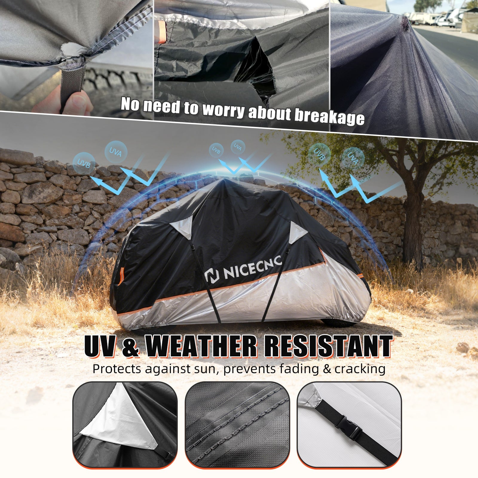 Heavy Duty UTV Cover Dust Cloth w/PU Coating For Can-Am Maverick X3 Commander 1000