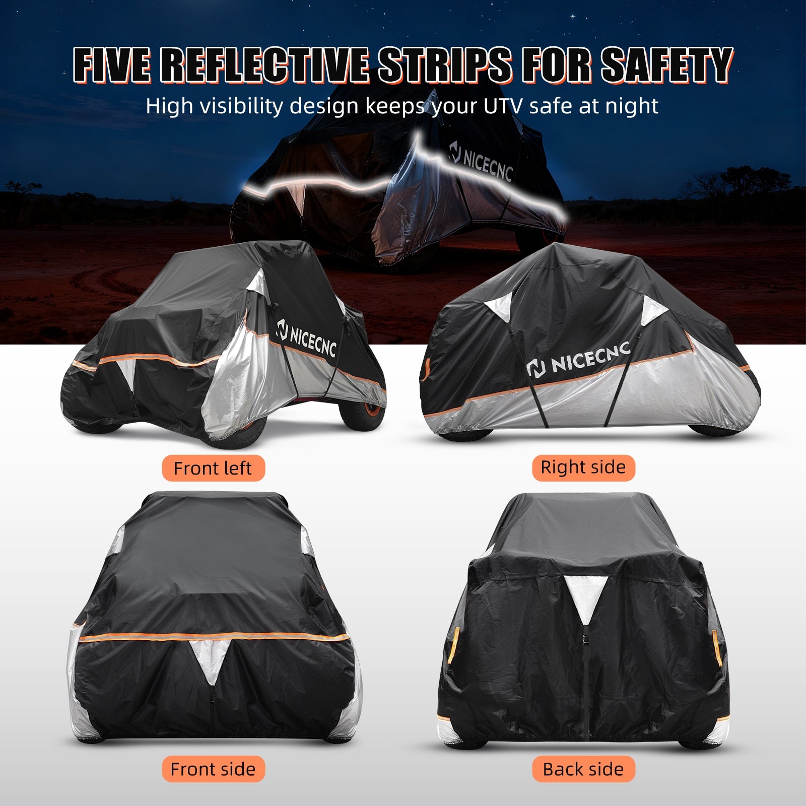 Heavy Duty UTV Cover Dust Cloth w/PU Coating For Can-Am Maverick X3 Commander 1000