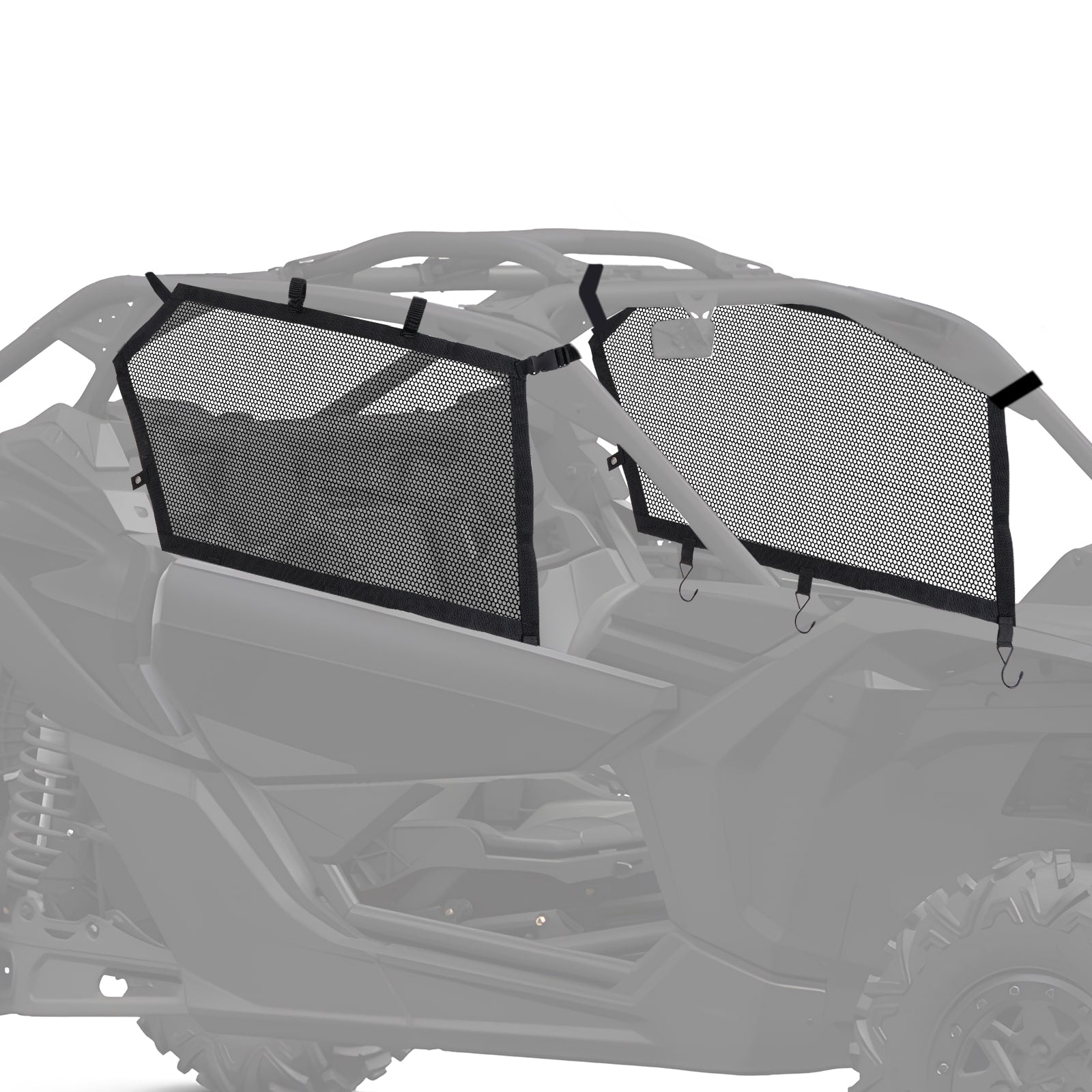 UTV Side Window Nets Shield Cover Sunshade Mesh Kit For Can-Am X3 2017-2023