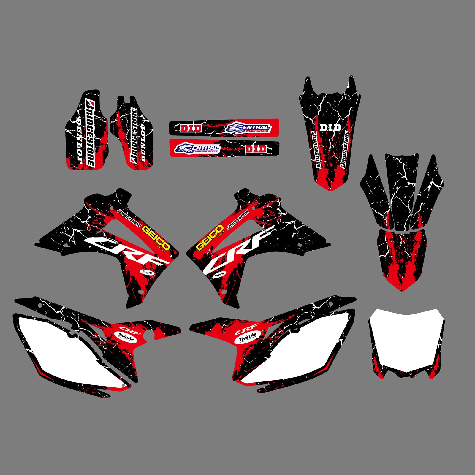 Full Graphics Decal Sticker for Honda CRF250 R 14-17 CRF450 R 13-16