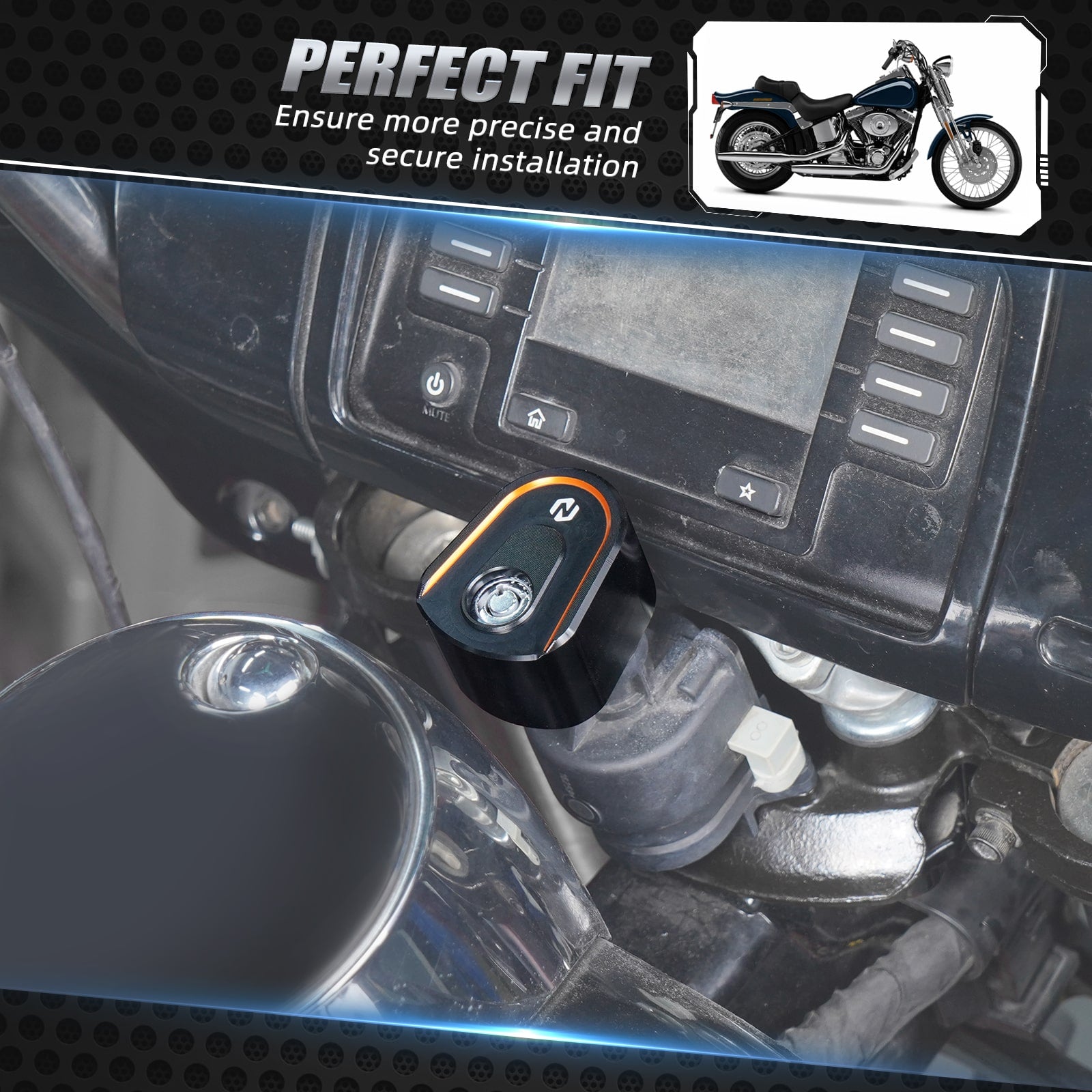 Upgraded Ignition Switch Cover For Harley Touring Electra Road Street Glide Ultra Limited