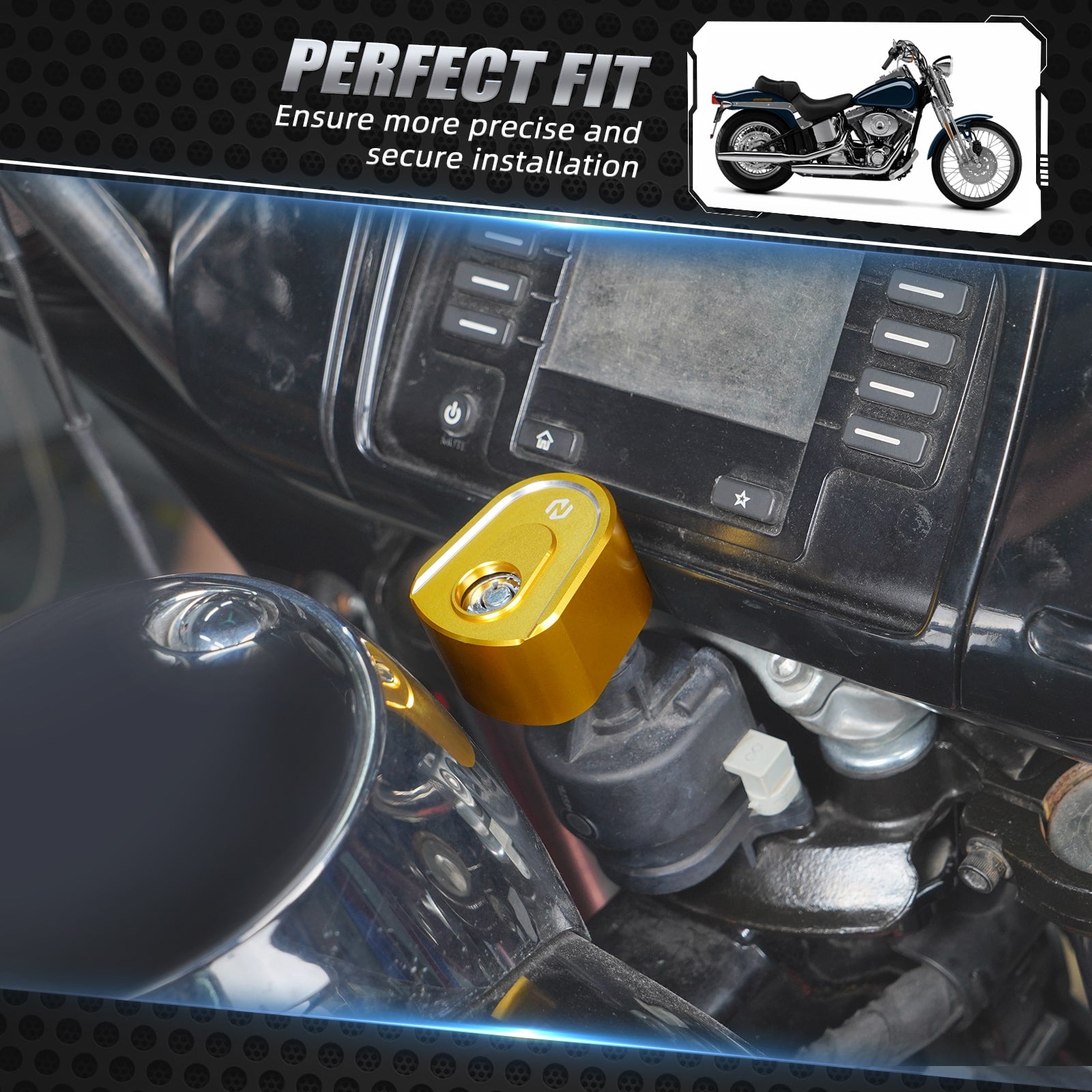 Upgraded Ignition Switch Cover For Harley Touring Electra Road Street Glide Ultra Limited