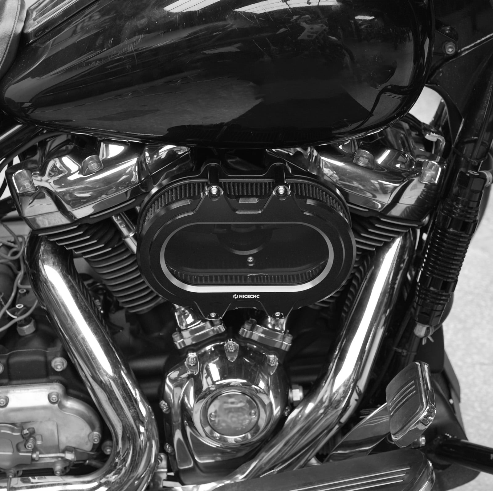 M8 Full Clear Air Cleaner Kit For Harley Softail Standard Slim Fat Boy Street Bob Low Rider