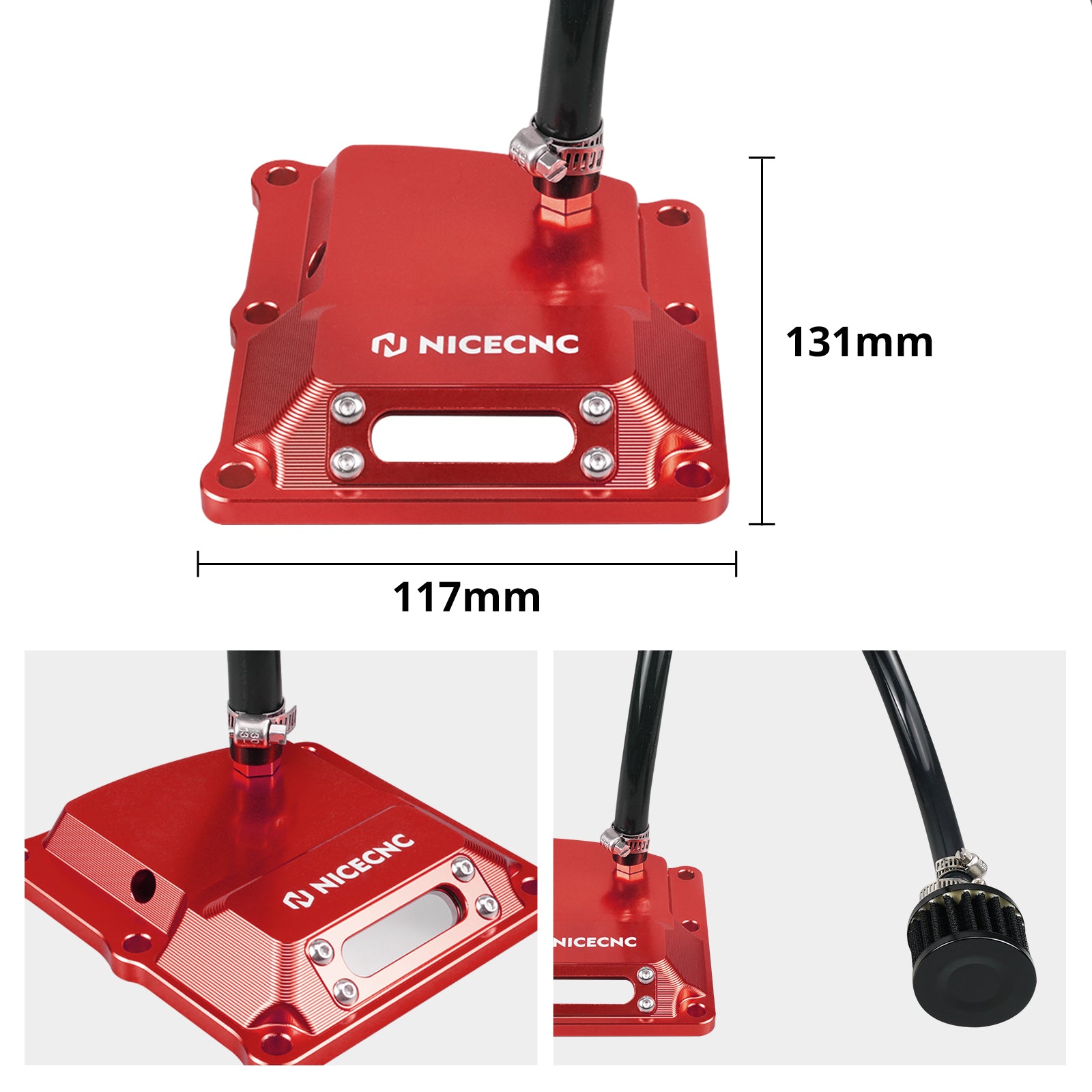 Transparent Vented Transmission Top Cover For Harley-Davidson M8 Engine 2017-2024
