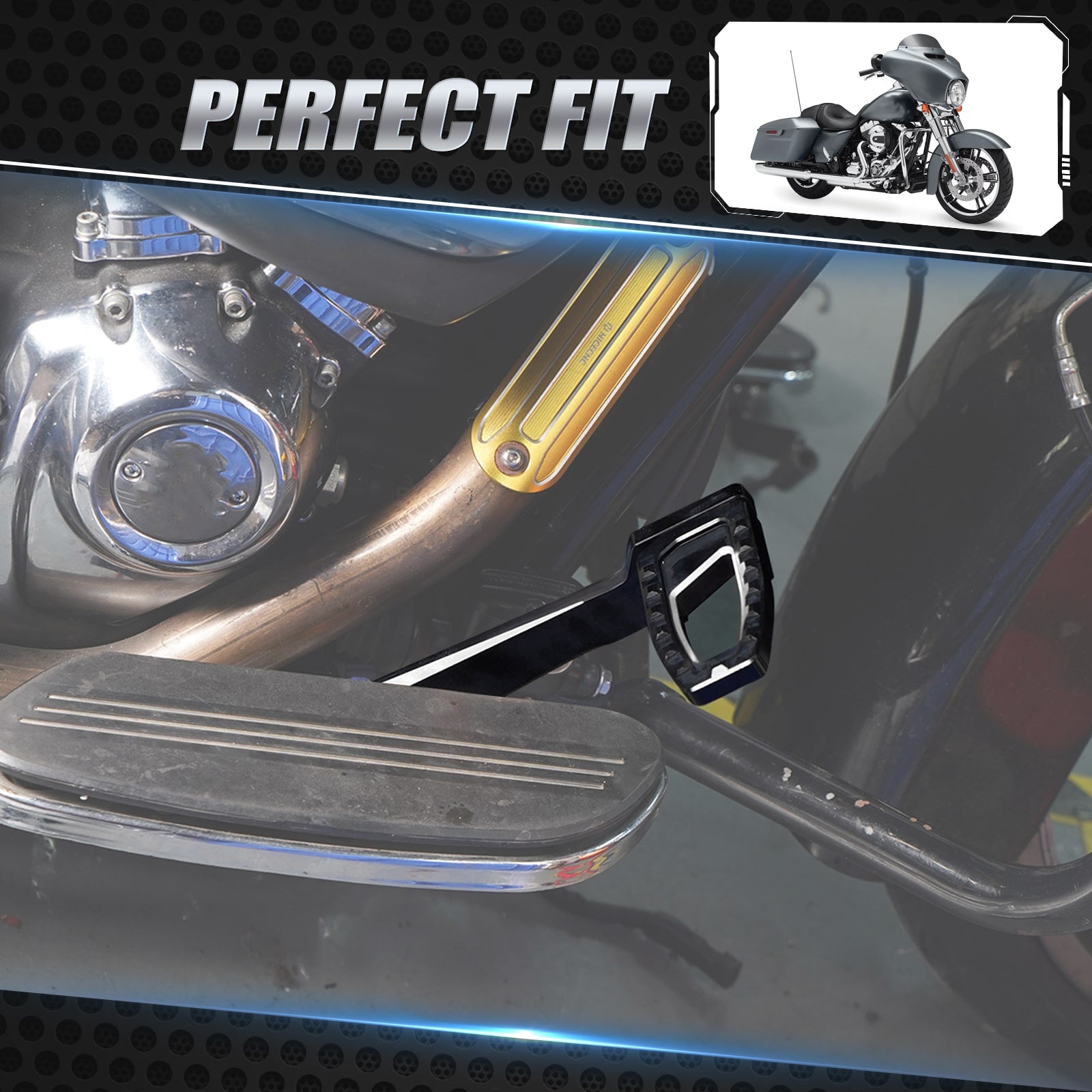 Rear Brake Lever Pedal Kit For Harley Touring Trike Road King Street Glide Ultra Limited