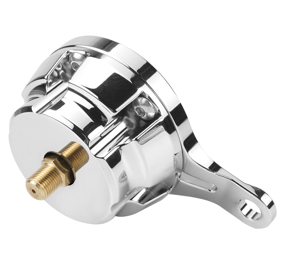 Chromed Engine Oil Pressure Gauge Kit For Harley Road King Electra Tri Street Glide