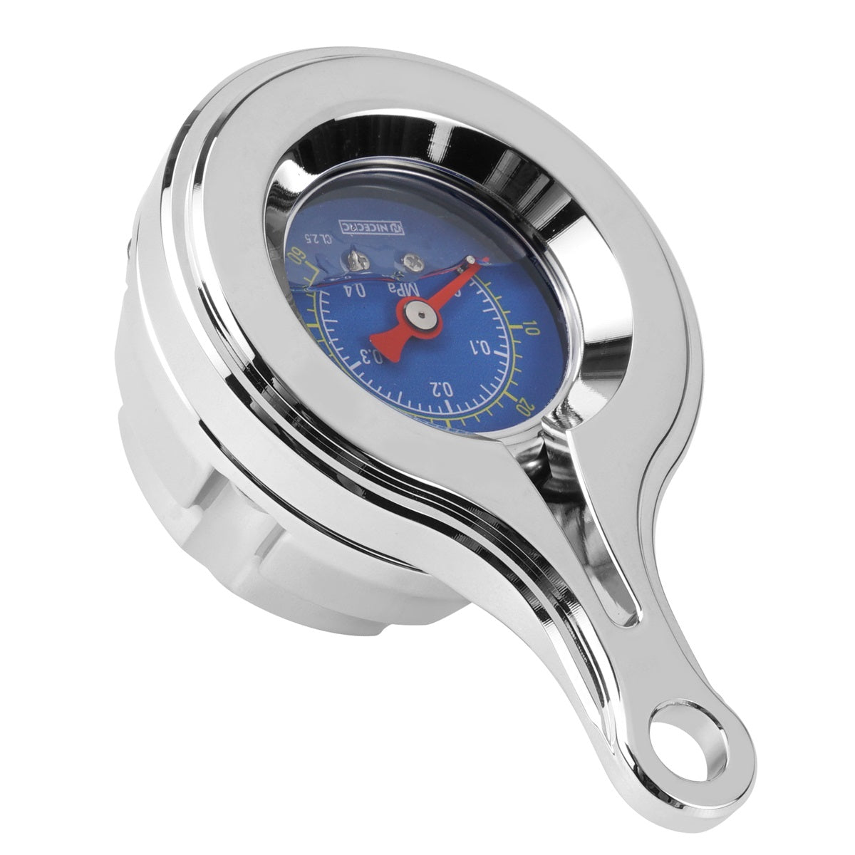 Chromed Engine Oil Pressure Gauge Kit For Harley Road King Electra Tri Street Glide