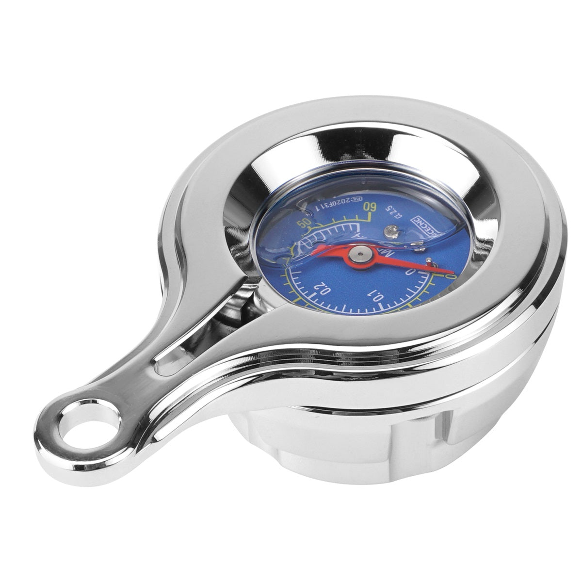 Chromed Engine Oil Pressure Gauge Kit For Harley Road King Electra Tri Street Glide