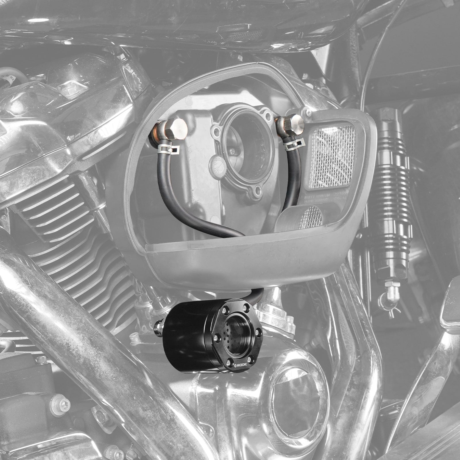 M8 Engine External Breather Kit For Harley Road King Electra Street Glide CVO Road Glide