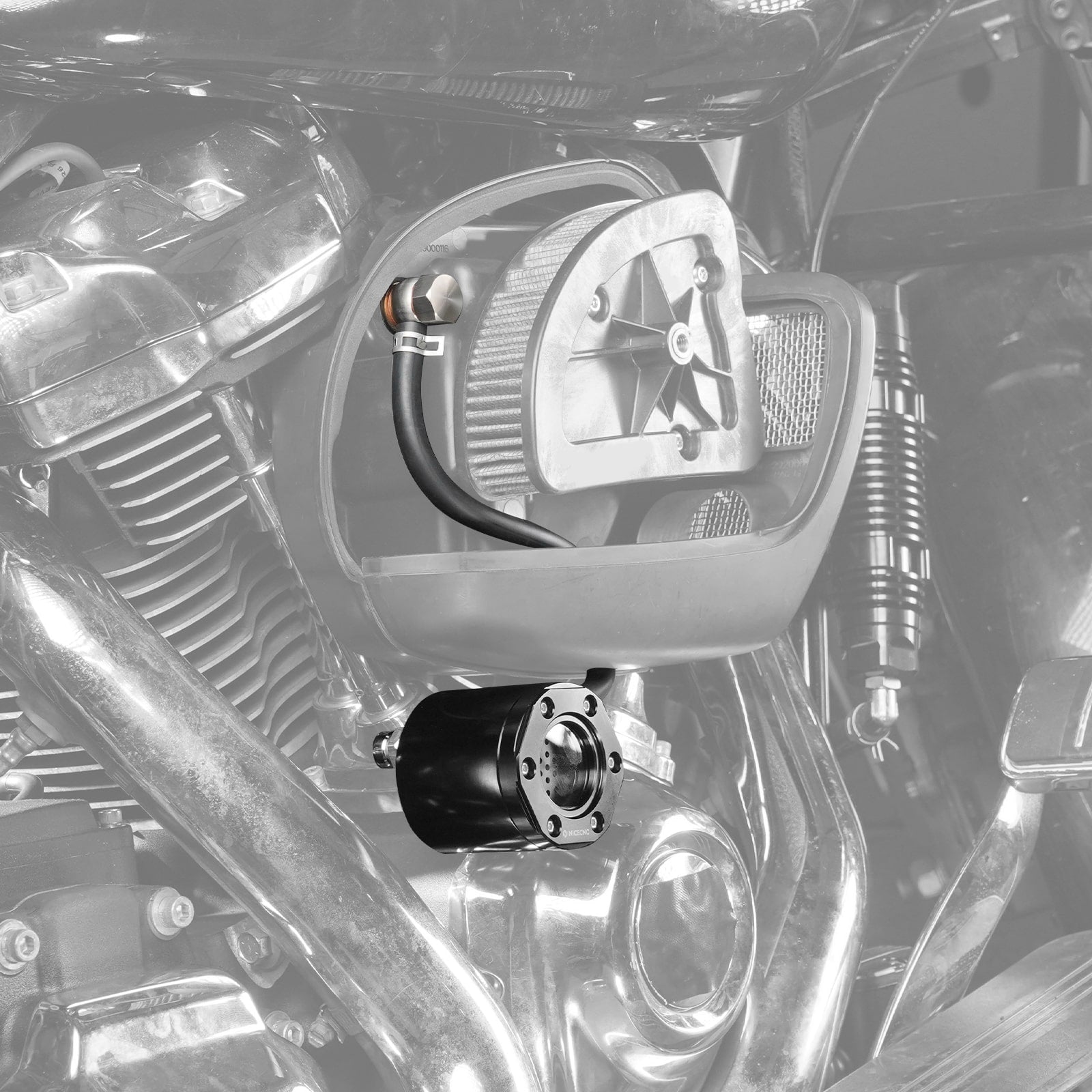 M8 Engine External Breather Kit For Harley Road King Electra Street Glide CVO Road Glide