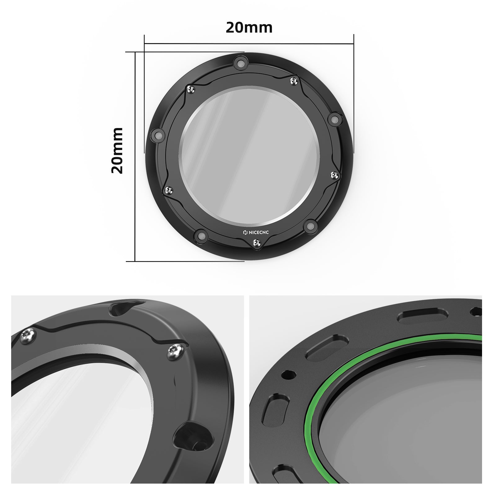 Transparent M8 Primary Derby Clutch Cover For Harley Road King Street Glide Ultra Limited