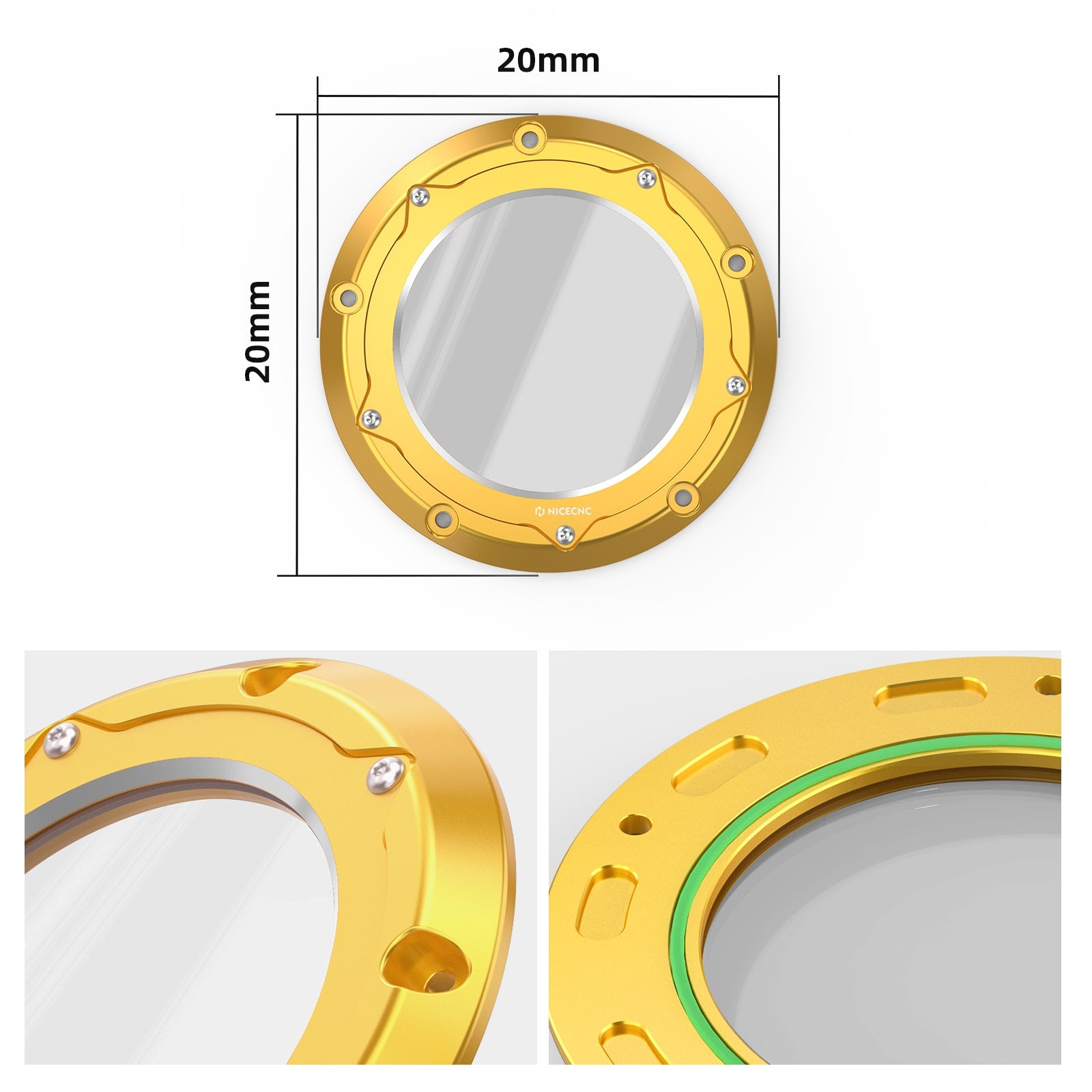 Transparent M8 Primary Derby Clutch Cover For Harley Road King Street Glide Ultra Limited