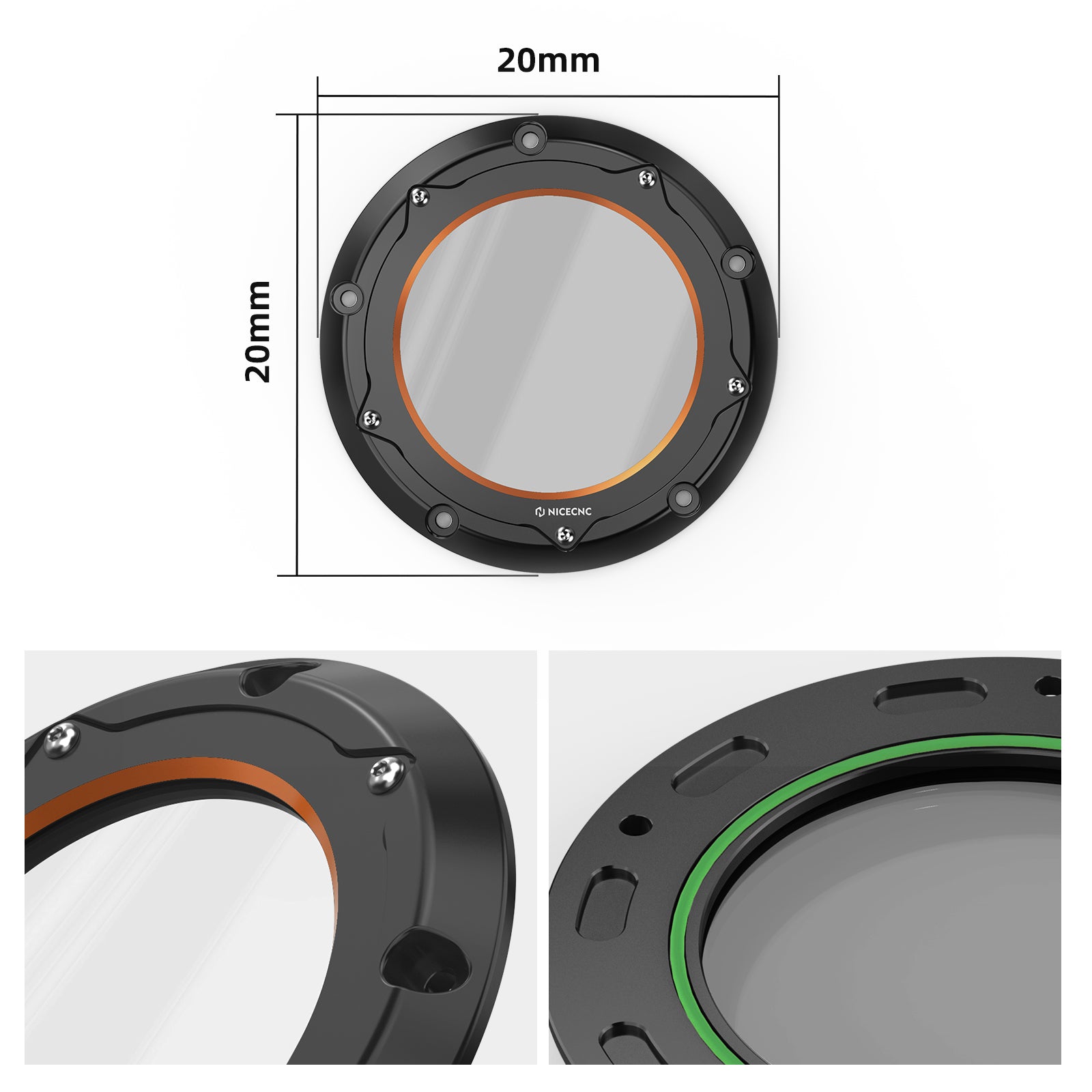 Transparent M8 Primary Derby Clutch Cover For Harley Road King Street Glide Ultra Limited