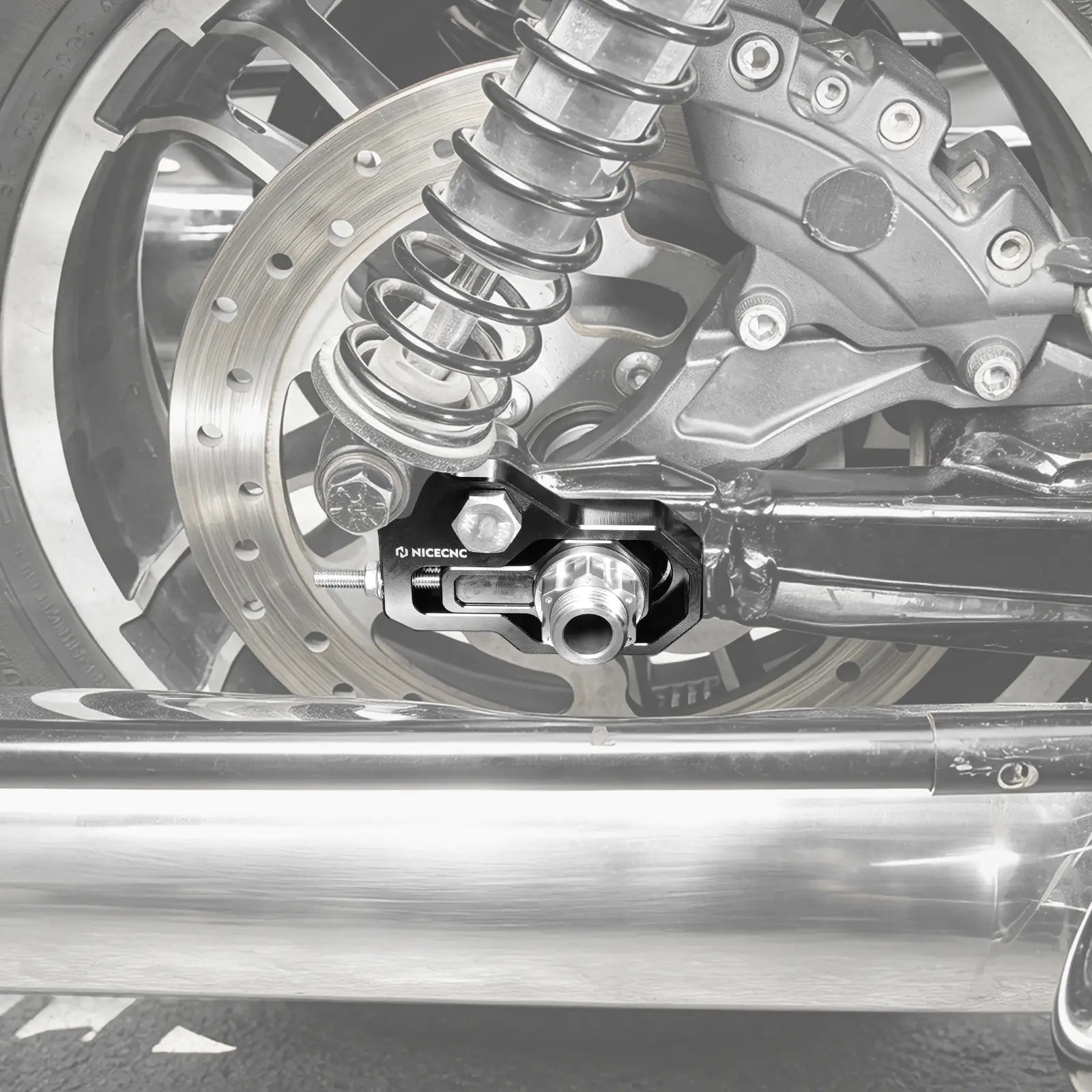 Rear Axle Block Chain Tension Adjuster Kit For Harley Road King Electra Street Glide