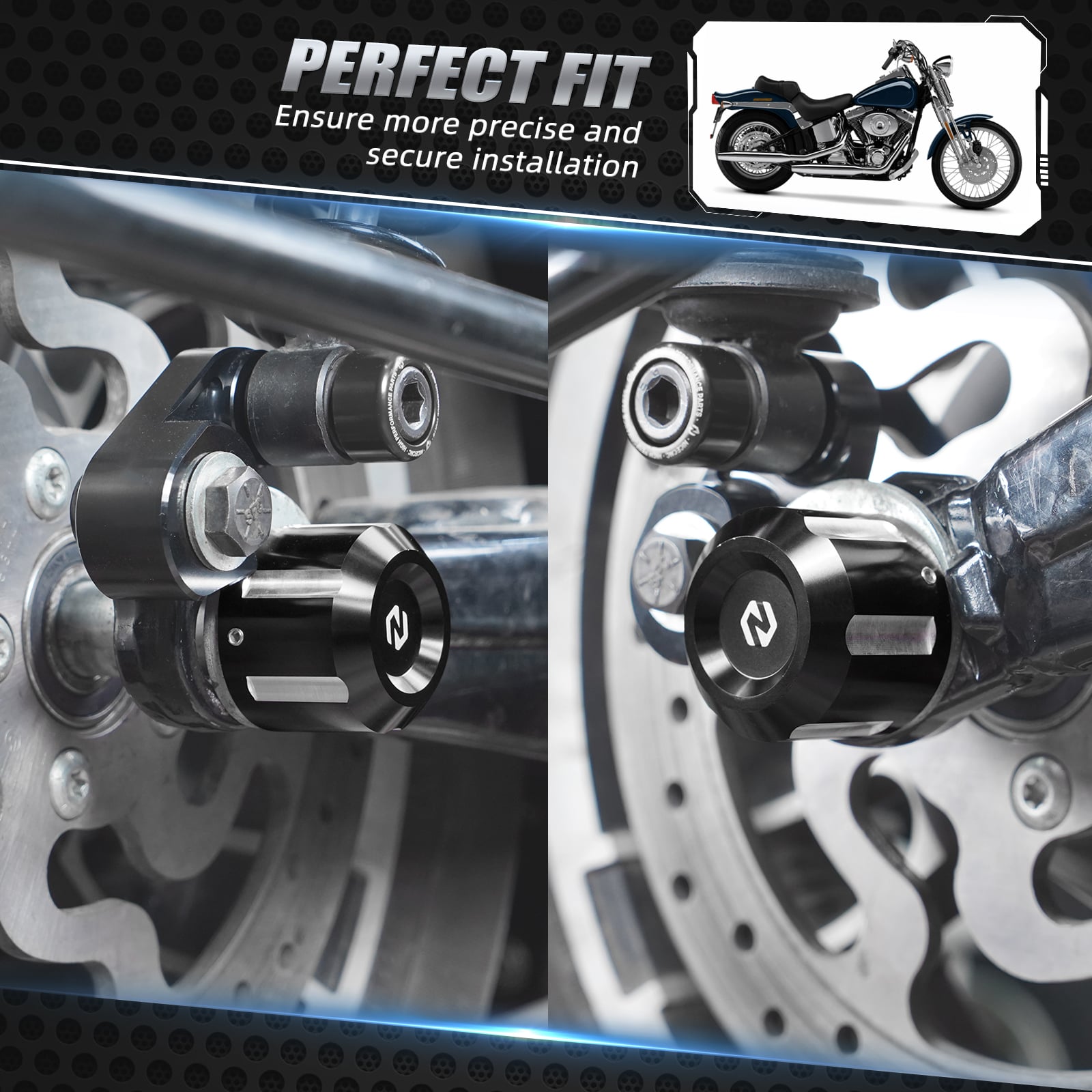 Rear Axle Nut Covers Caps For Harley Road King Electra Street Glide