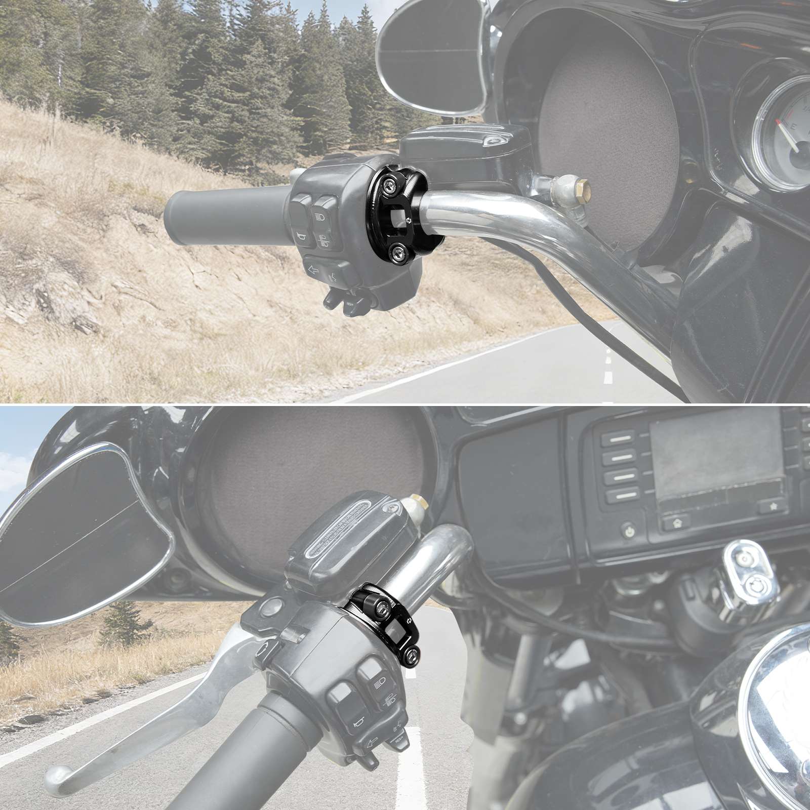 Brake Clutch Perch Half Clamp Kit For Harley Dyna Super Glide Low Rider Street Bob