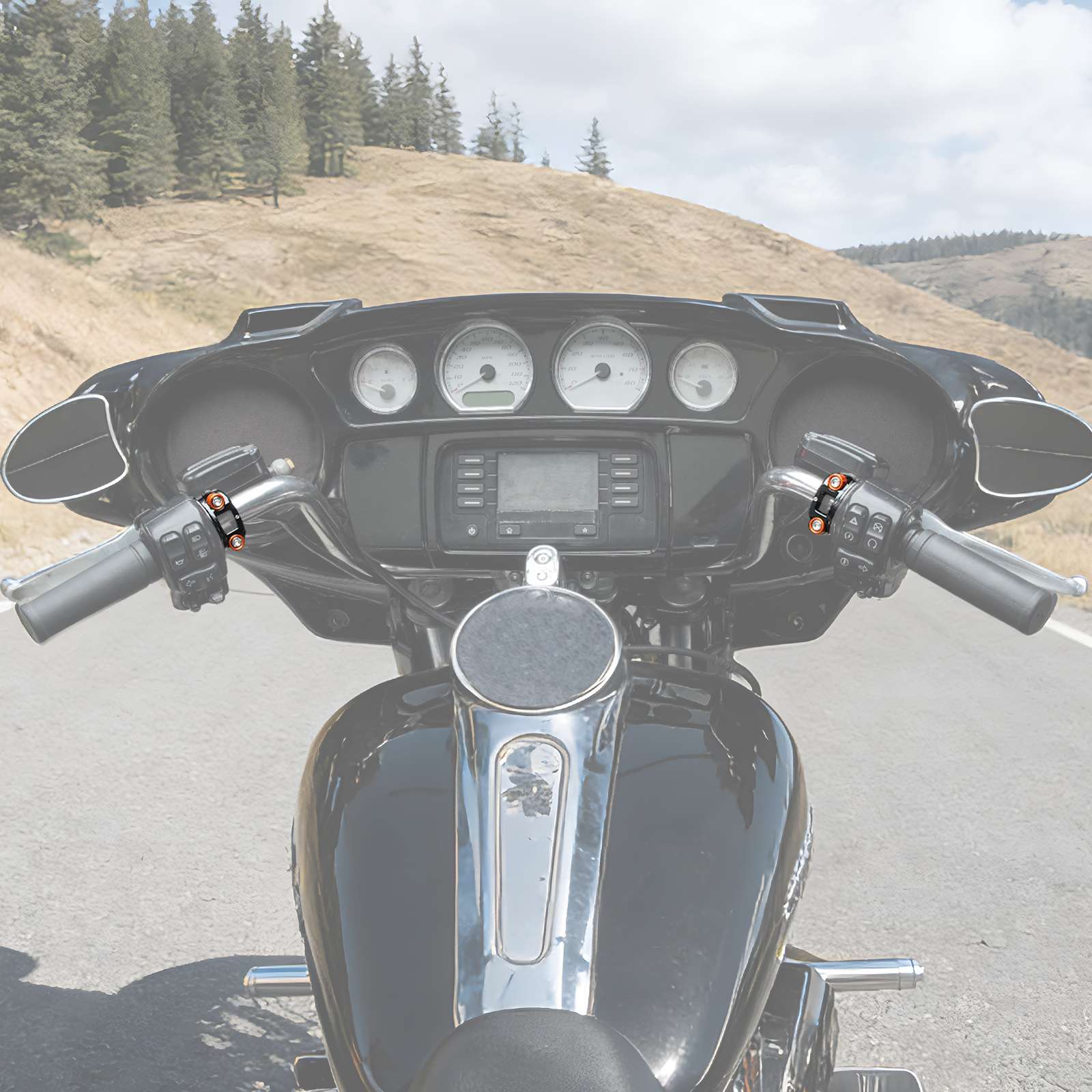 Brake Clutch Lever Perch Half Clamp Kit For Harley Softail Custom Slim Deluxe Standard
