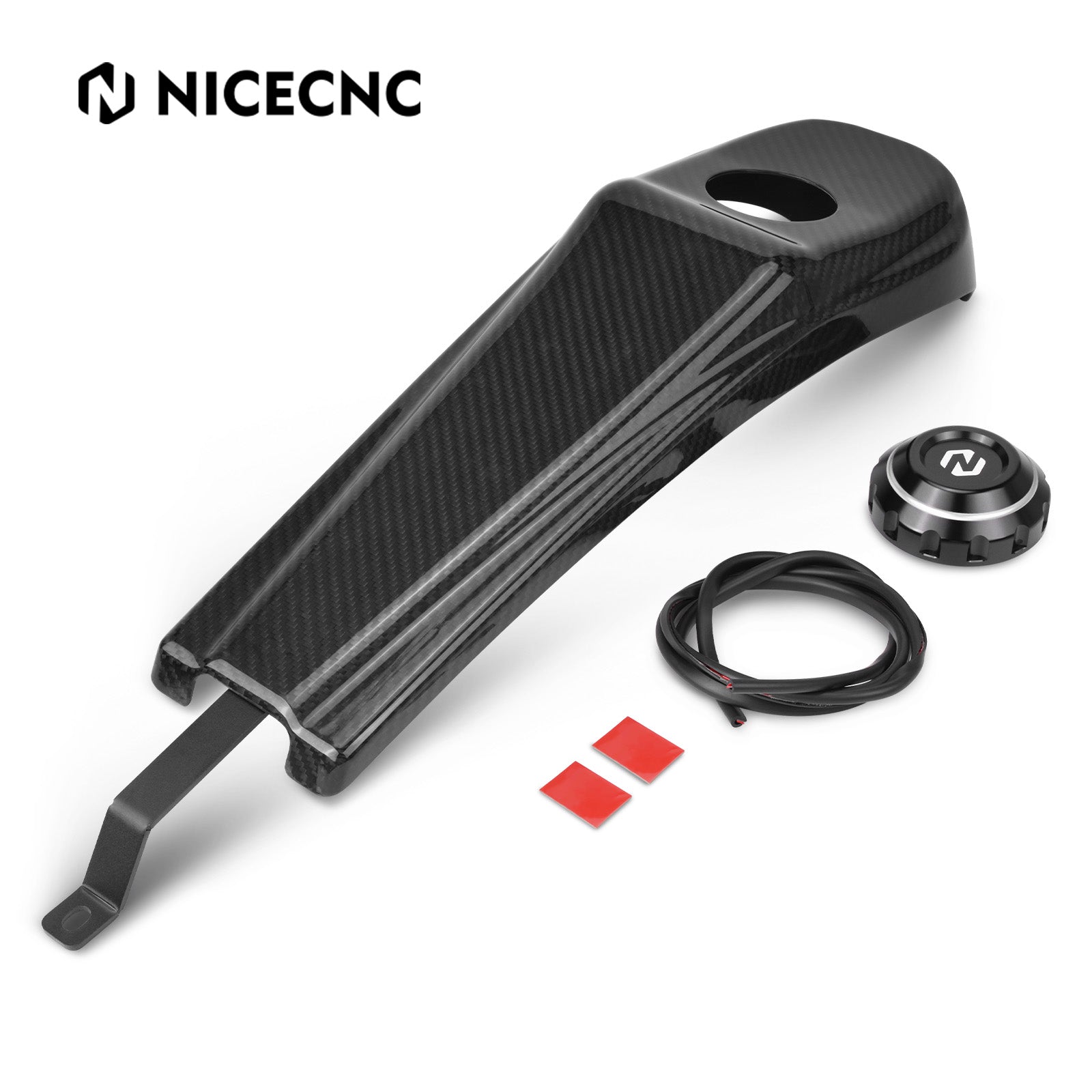 Fuel Gas Tank Cap w/Carbon Fiber Dash Insert Panel For Harley Electra Road Street Glide