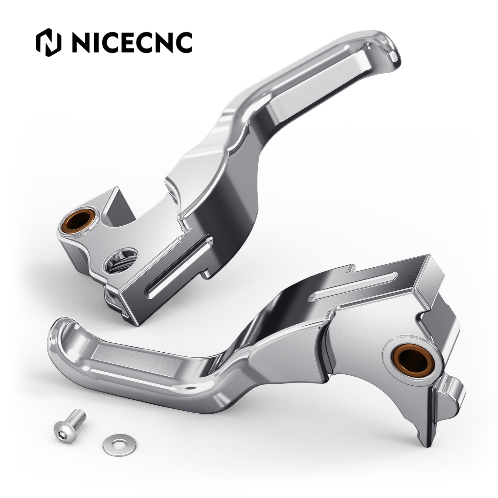 2-Finger Short Brake Clutch Hand Levers For Harley Sportster 1200 883 48 72 XL