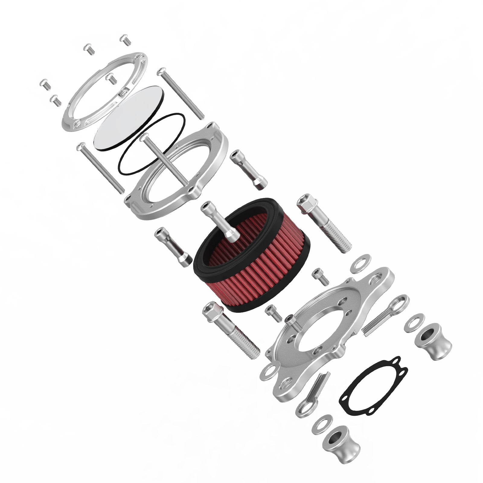 Full Clear Air Cleaner Intake Filter Kit For Harley Sportster 1200 48 XL Iron 883 XL883N
