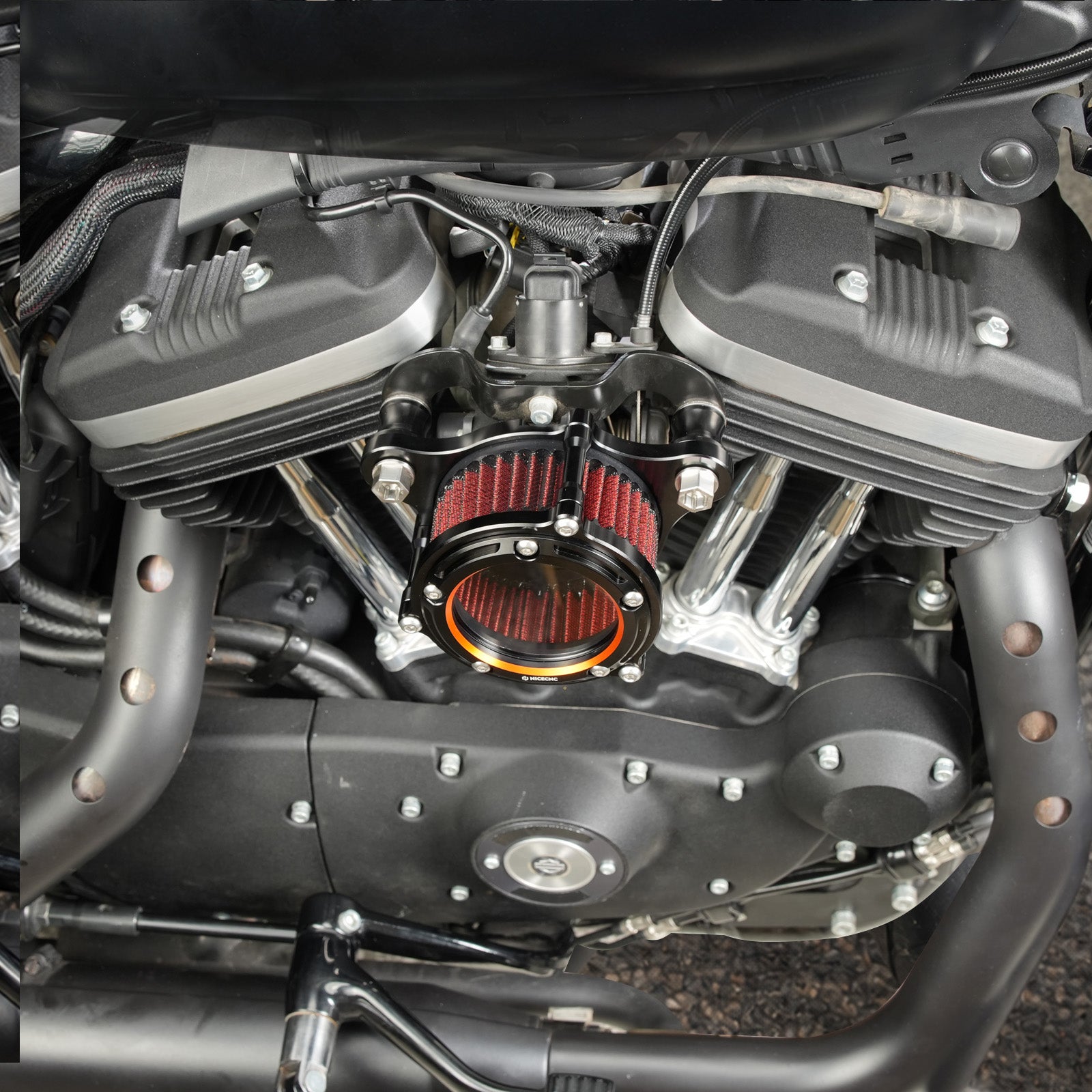 Volle Klar Luft Reiniger Intake Filter Kit Für Harley Sportster 1200 Eisen 883 Vierzig Acht XL
