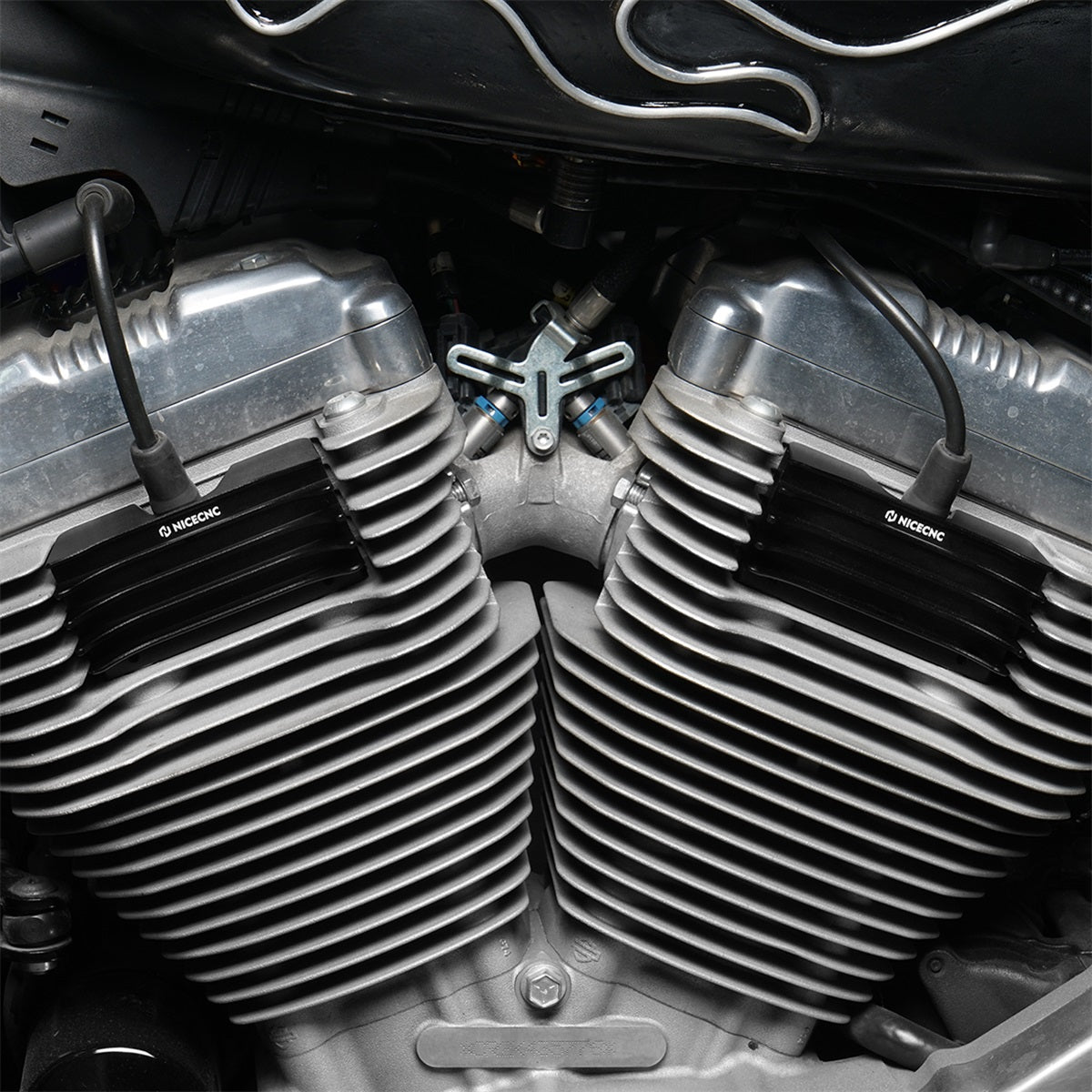 Spark Plug Head Bolt Covers Kit For Harley Sportster 1200 48 72 XL Iron 883