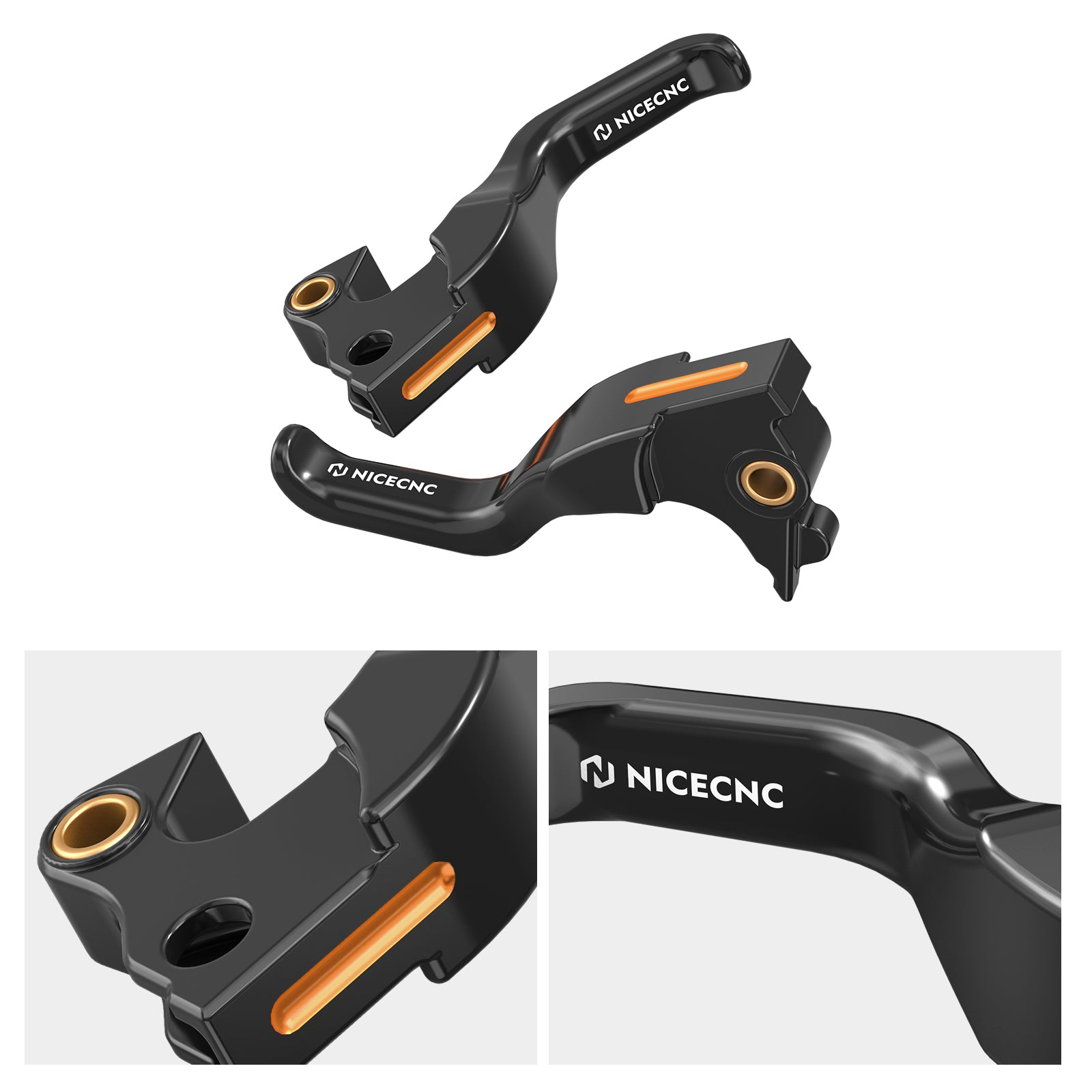2-Finger Short Brake Clutch Hand Levers For Harley Sportster 1200 883 48 72 XL