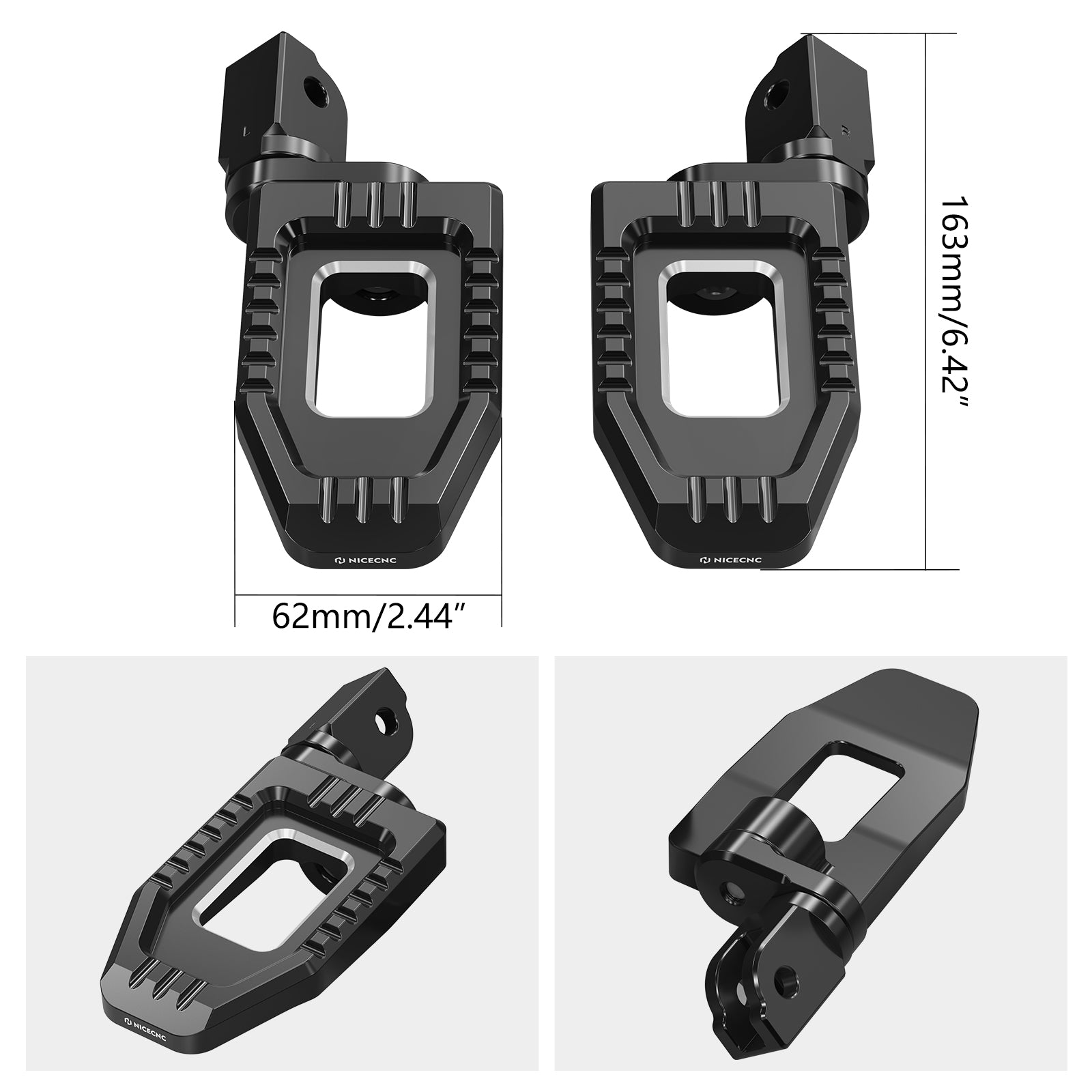 Adjustable Enlarged Rider Footpegs For Harley Softail Standard Low Rider S ST Street Bob