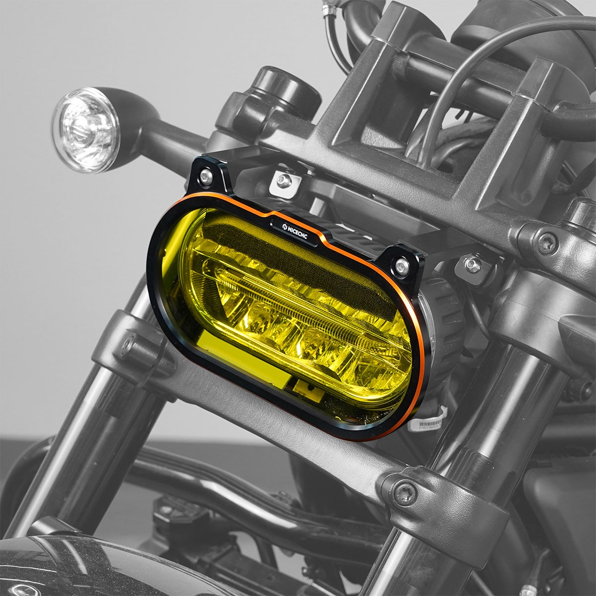 Headlight Cover Protector w/Clear & Yellow Lens For Harley Sportster S 1250 2021-2024