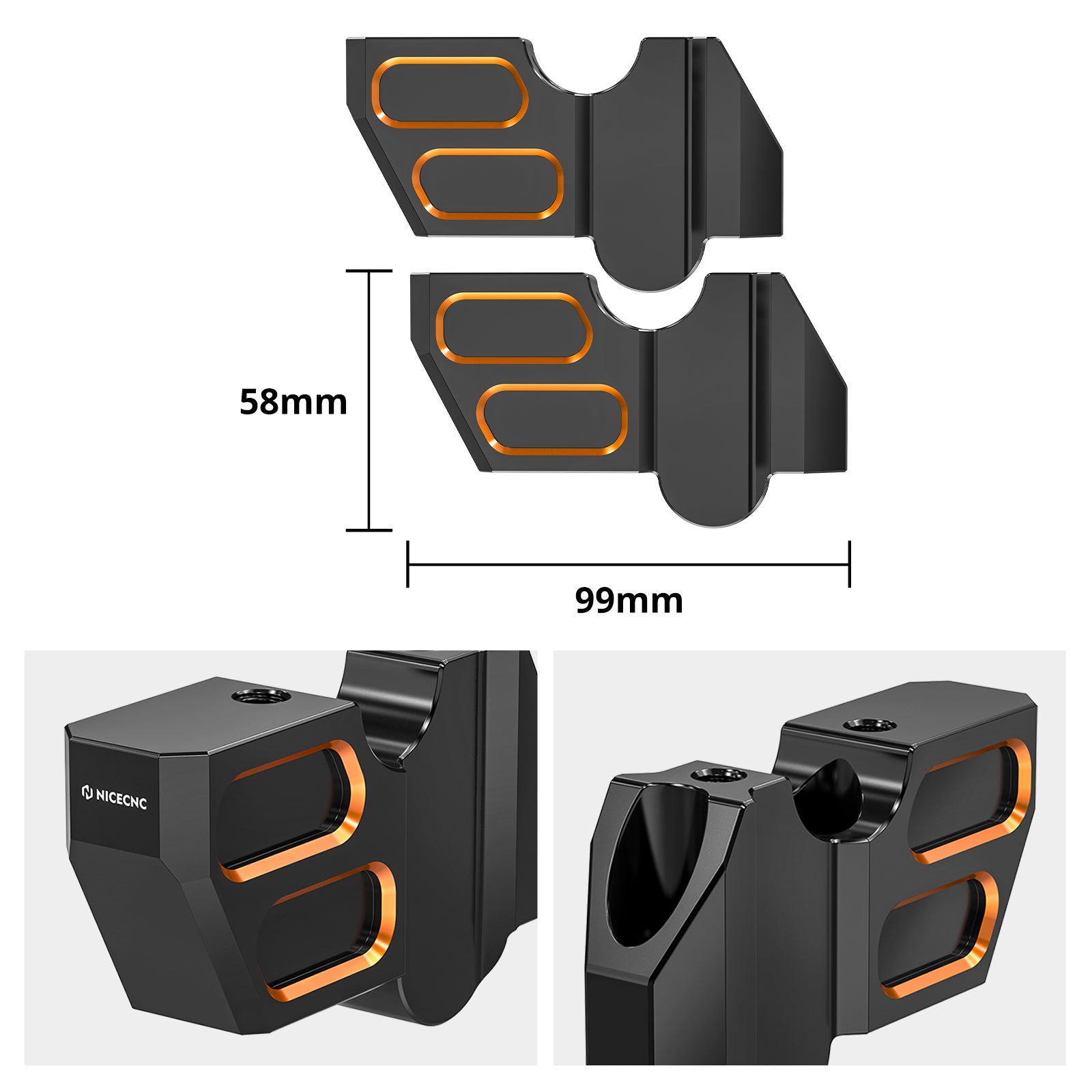 Handlebar Kickback Risers & Phone Holder Bracket Mount Kit For Harley Sportster S 1250