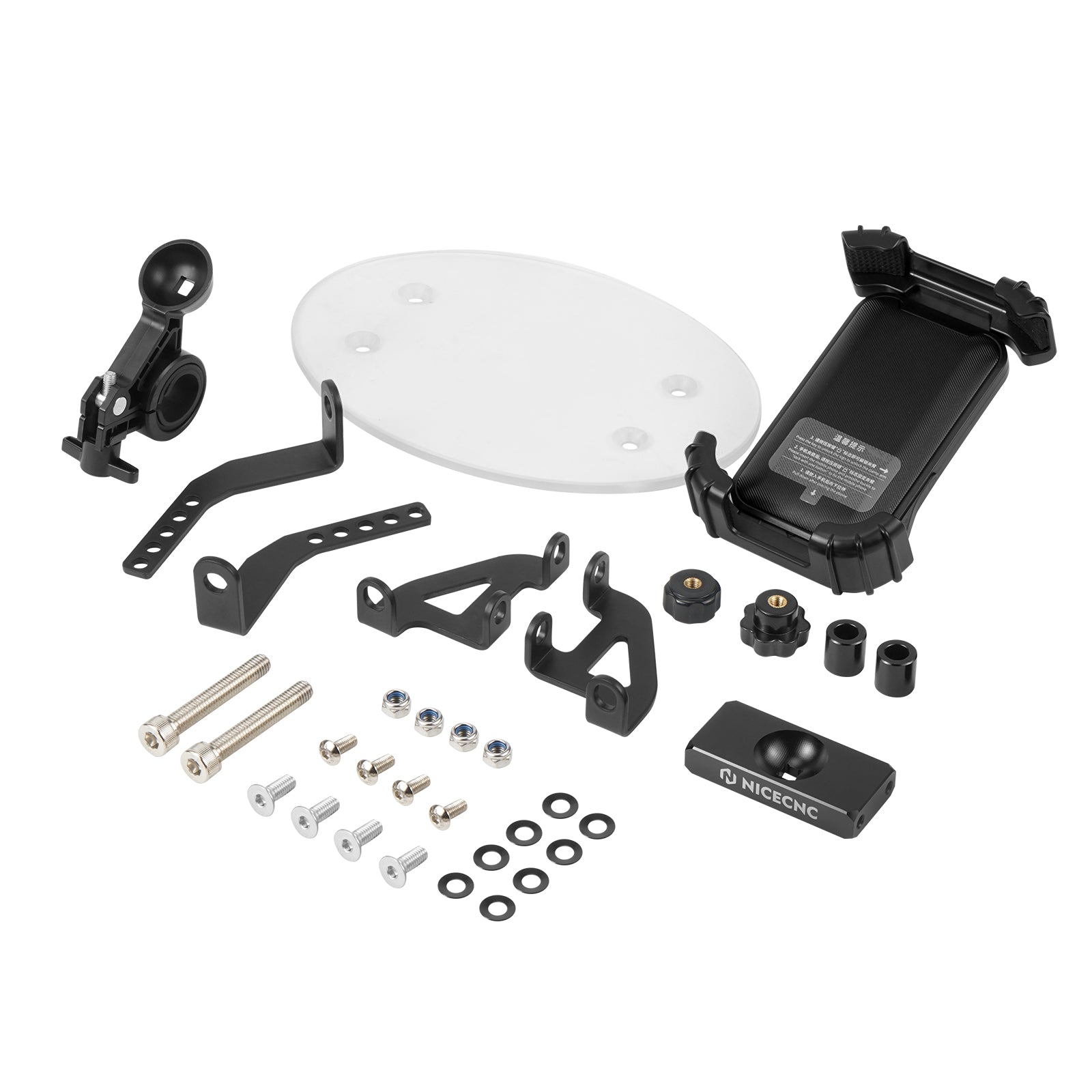 Handlebar Kickback Risers & Phone Holder Bracket Mount Kit For Harley Sportster S 1250