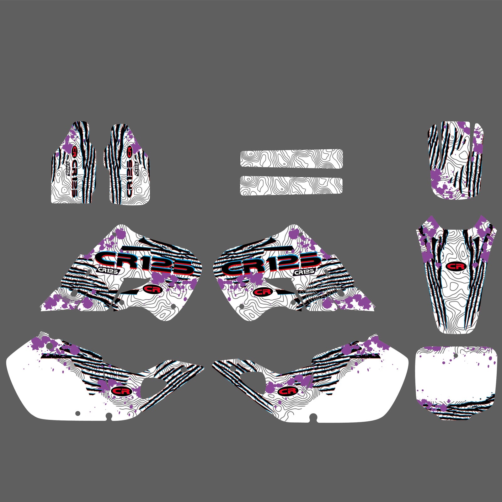 Motorcycle Graphics Background Decal Stickers for HONDA CR125 98-99