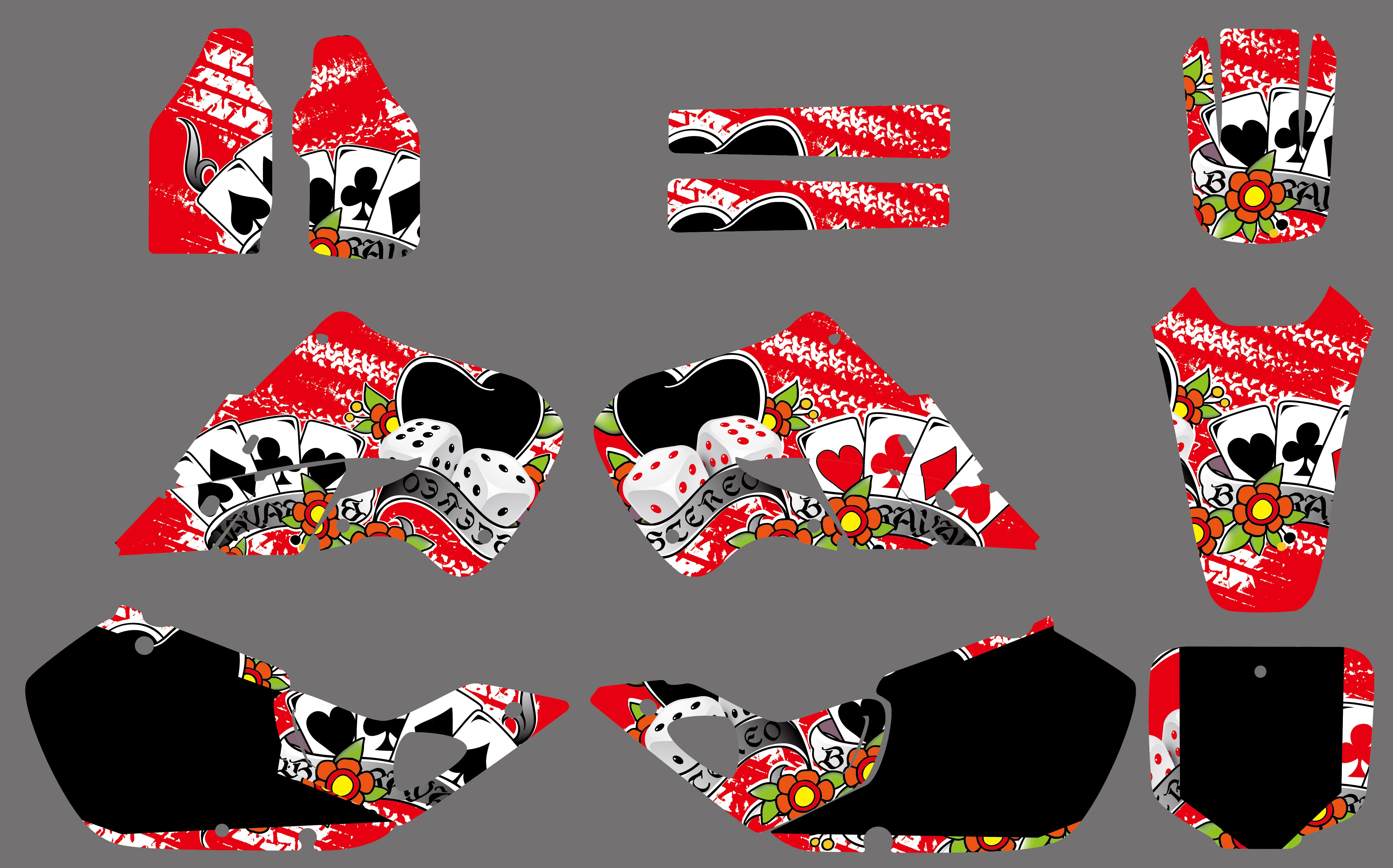 Motorcycle Full Graphics Decals Stickers For Honda CR125 1998-1999 CR250 1997-1999
