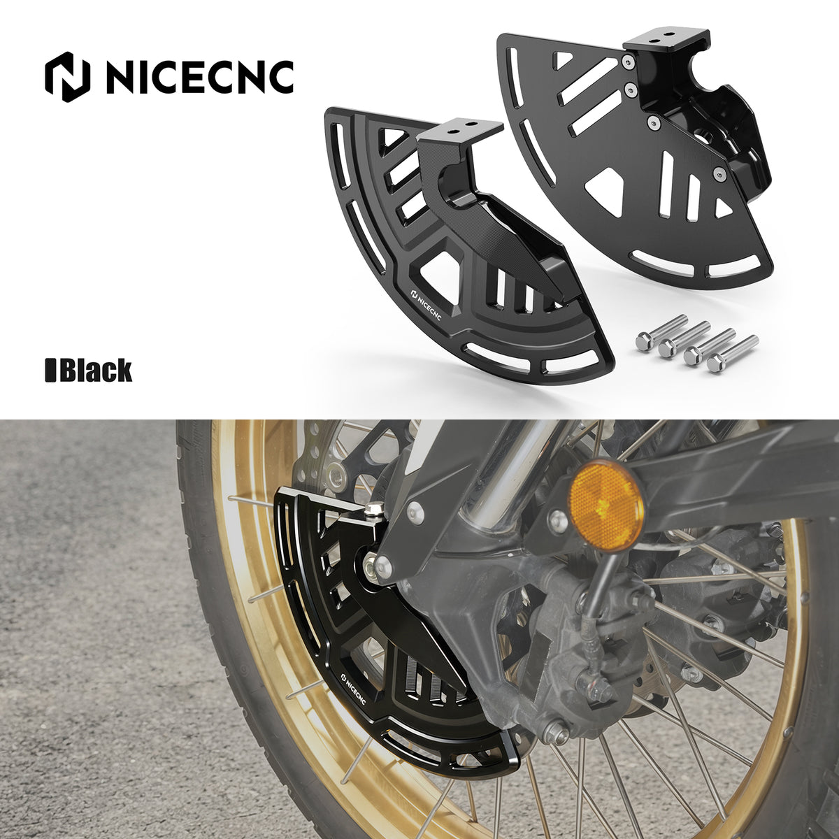 Pair Front Brake Disc Cover Guard Kit For Honda Africa Twin CRF 1100L 2020-2026