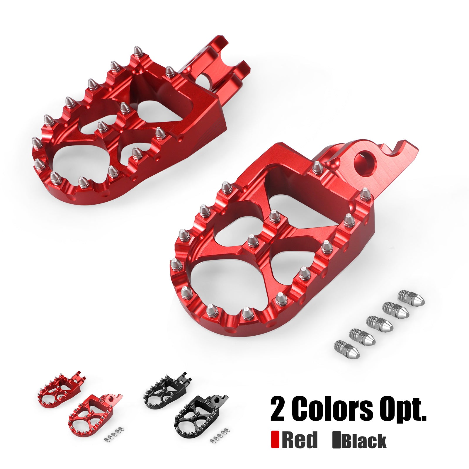 CNC Footpegs Bud Motorcycle Foot Pegs For Honda CRF250R CRF450R CRF1000L