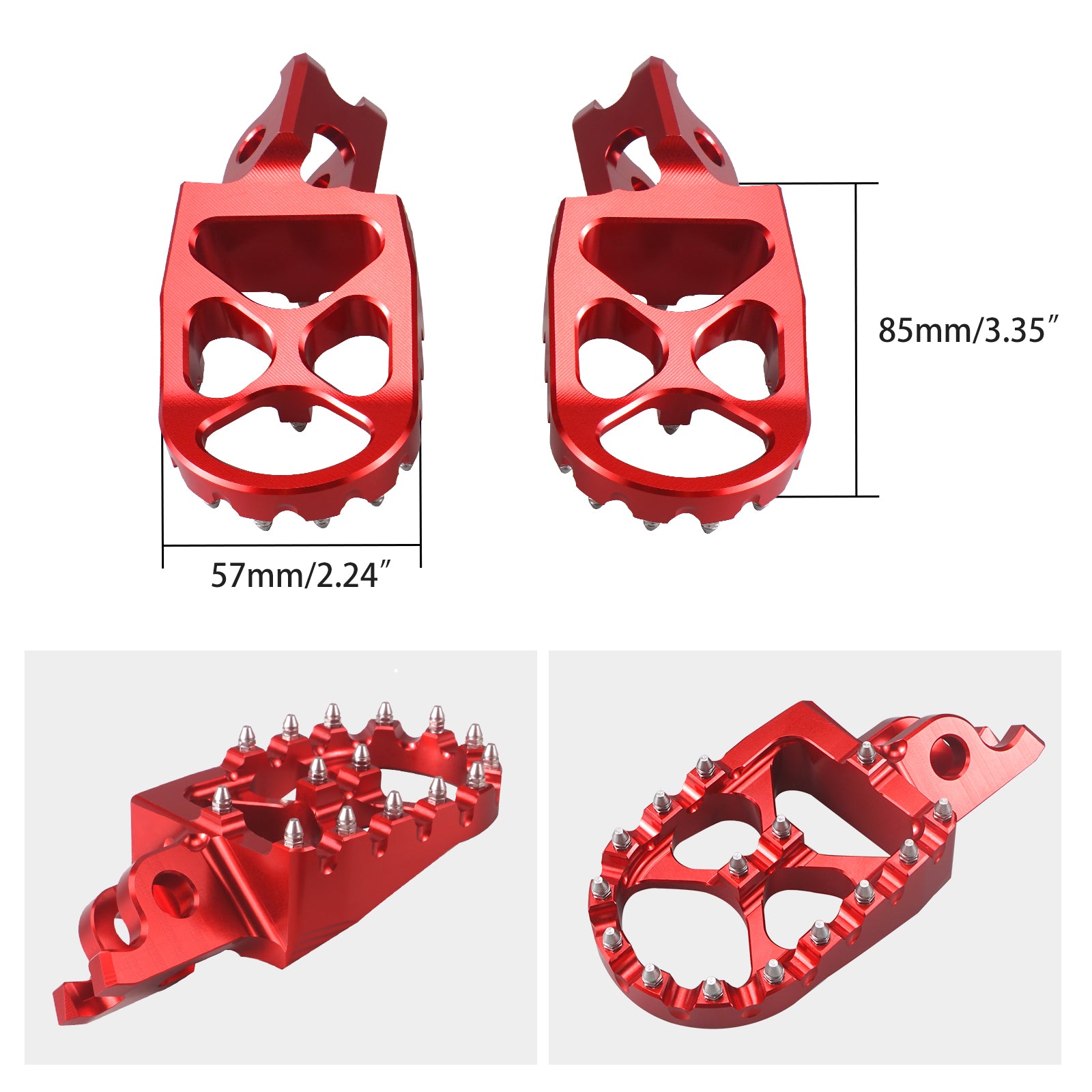 CNC Footpegs Bud Motorcycle Foot Pegs For Honda CRF250R CRF450R CRF1000L