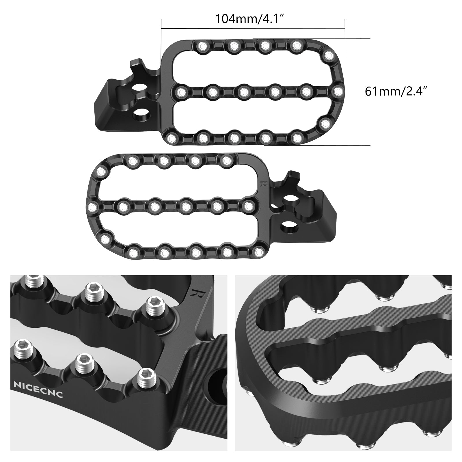 Enlarged Footpegs & Dual Control Brake Pedal Extender For Honda CRF1100L Africa Twin