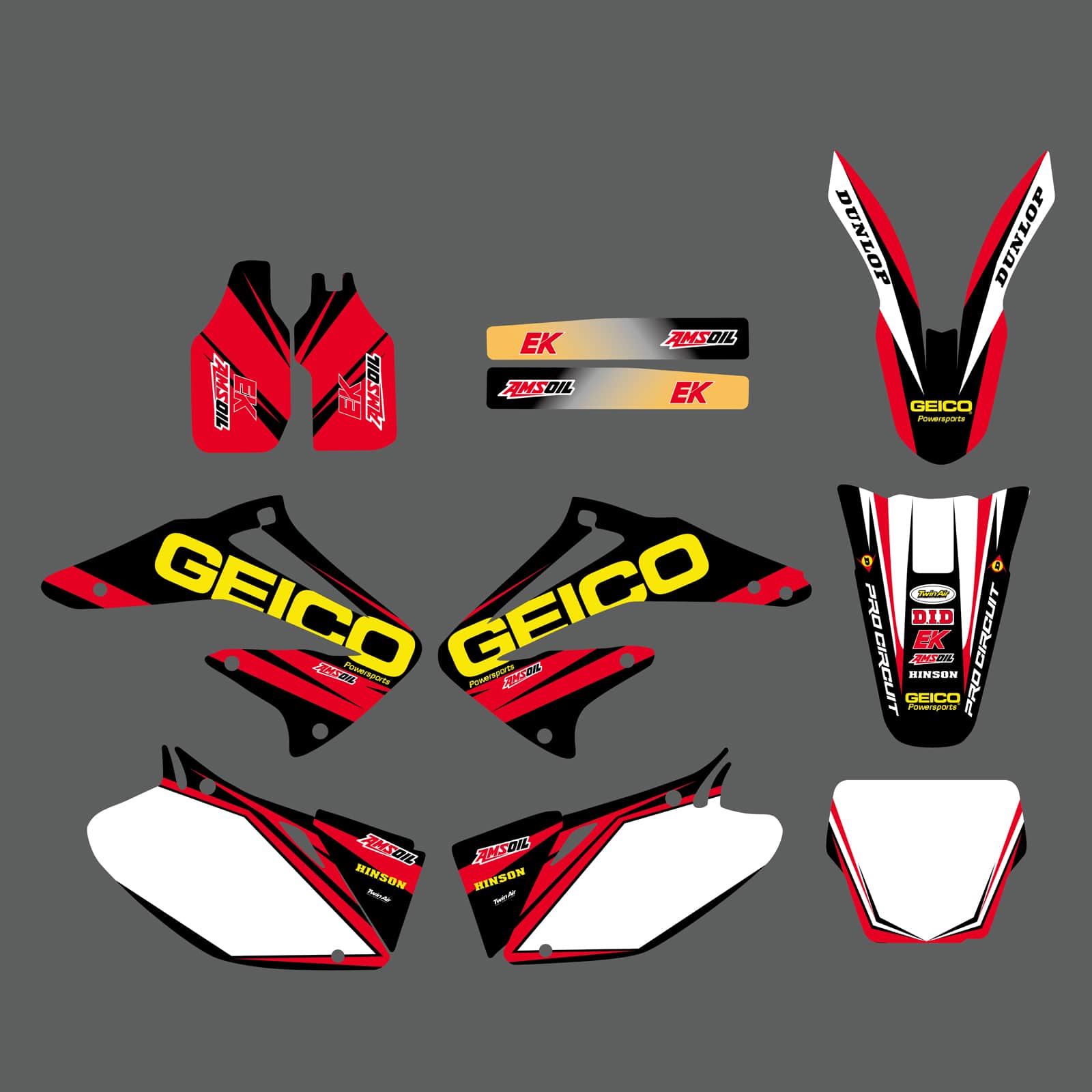 Team Graphics Backgrounds Decals Stickers For HONDA CRF450 2002-2004