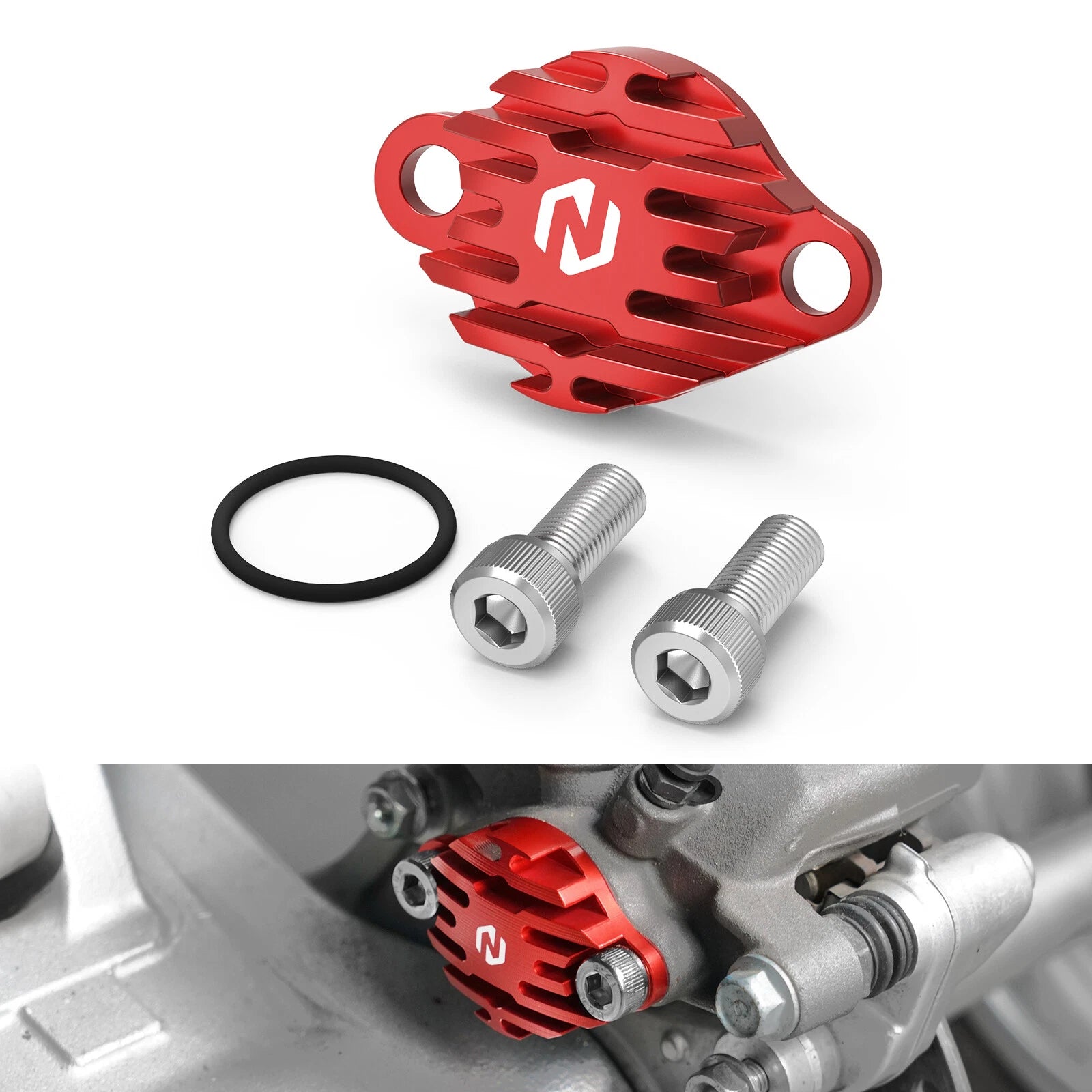 Rear Brake Caliper Cover Block Off Plate Kit For Honda TRX 450 R / ER 300 400EX 400X