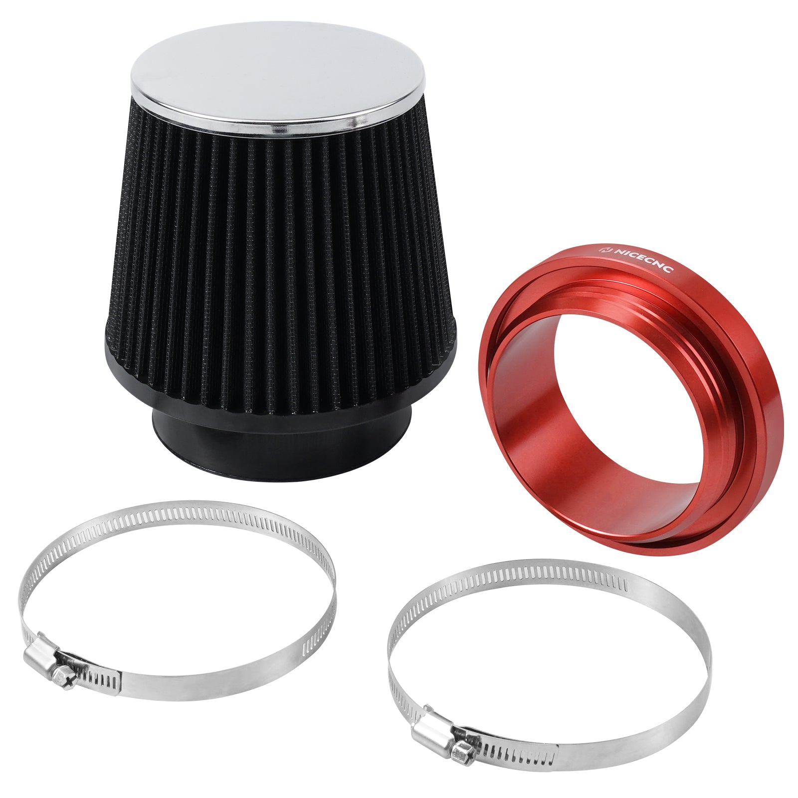 High-Flow Air Filter Intake Cleaner w/Adapter Kit For Honda TRX450 R / ER