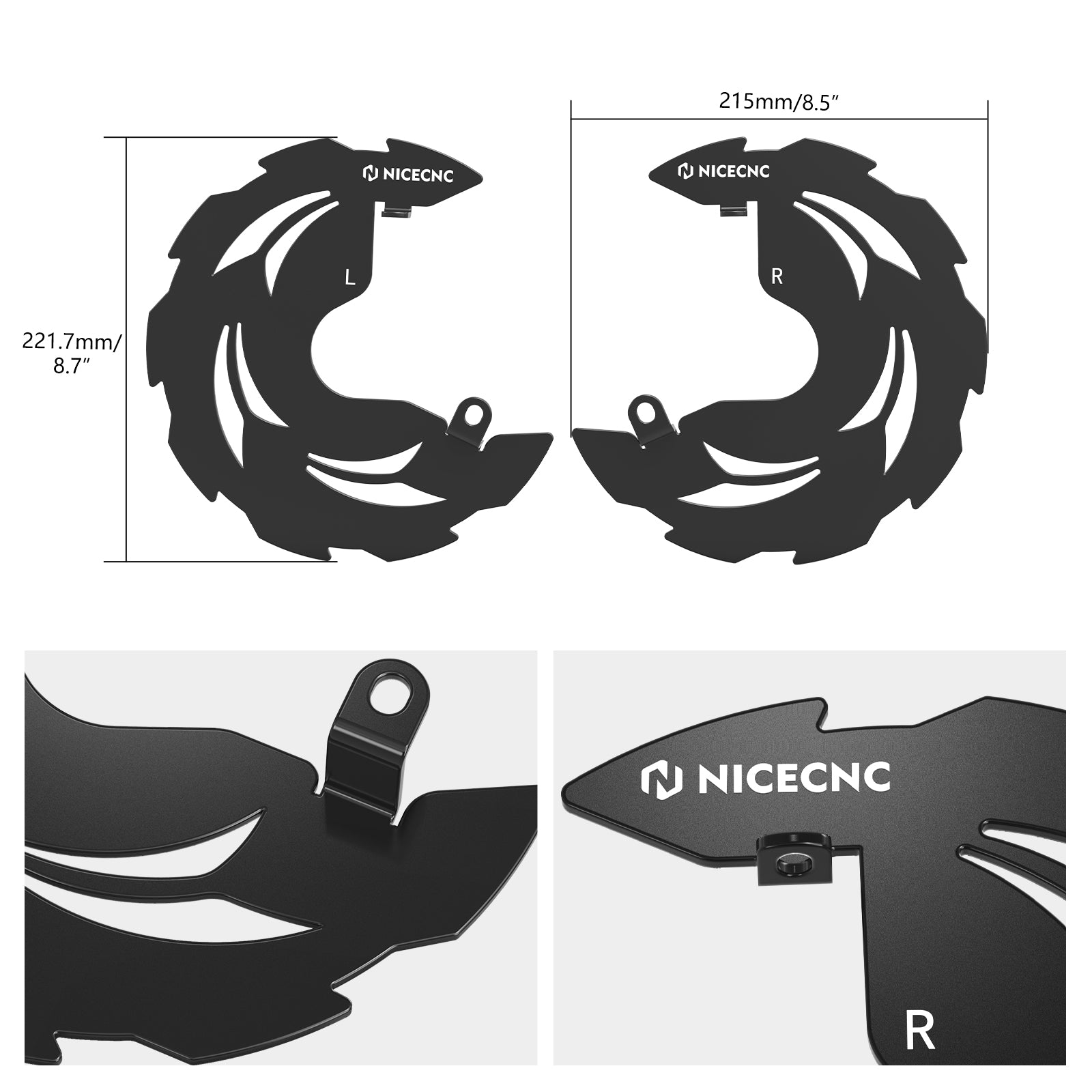 ATV Front Brake Disc Rotor Rock Guards Kit For Honda TRX 450 R / ER 2006-2014