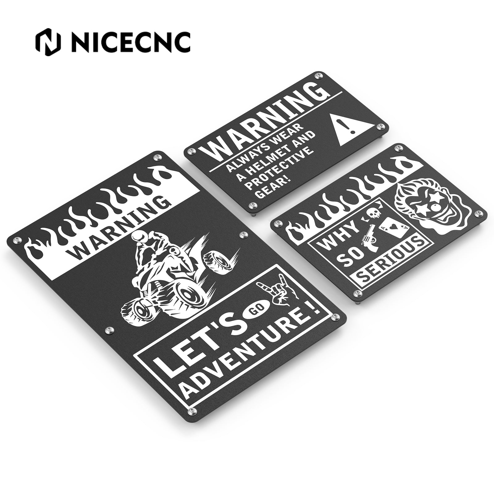 ATV Fender Warning Tags Sticker Badges Plates For Honda TRX450R TRX450ER