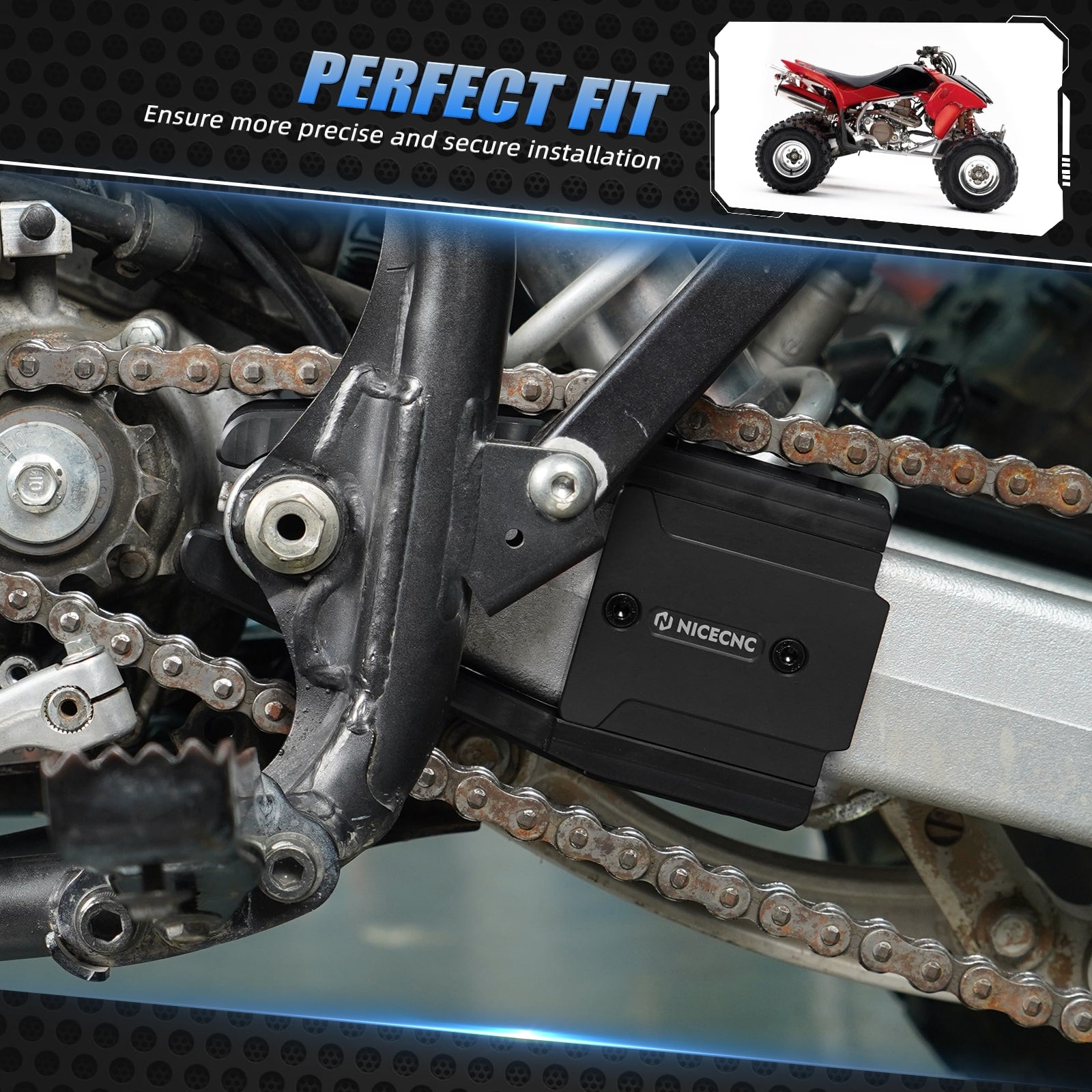 ATV Swingarm Chain Buffer Guide Slider For Honda TRX450R TRX450ER