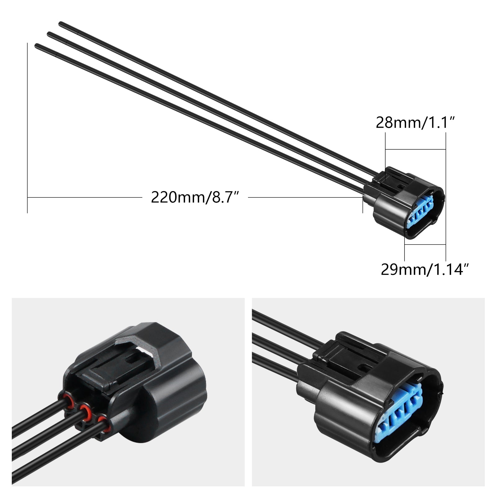ATV Tail Light Connector Pigtail Plug Harness For Honda TRX450R TRX450ER