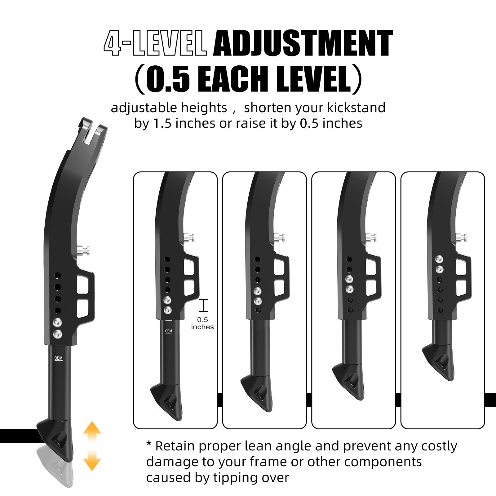 Adjustable Side Stand Kickstand For Husqvarna 701 Supermoto Enduro 16-24