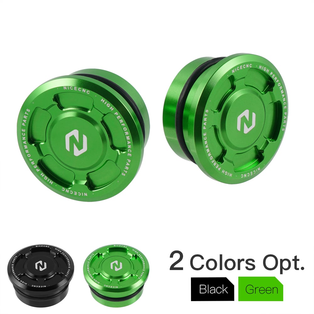 Swing Arm Caps Frame Hole Plugs Insert Covers For Kawasaki KLR650 1987-2024